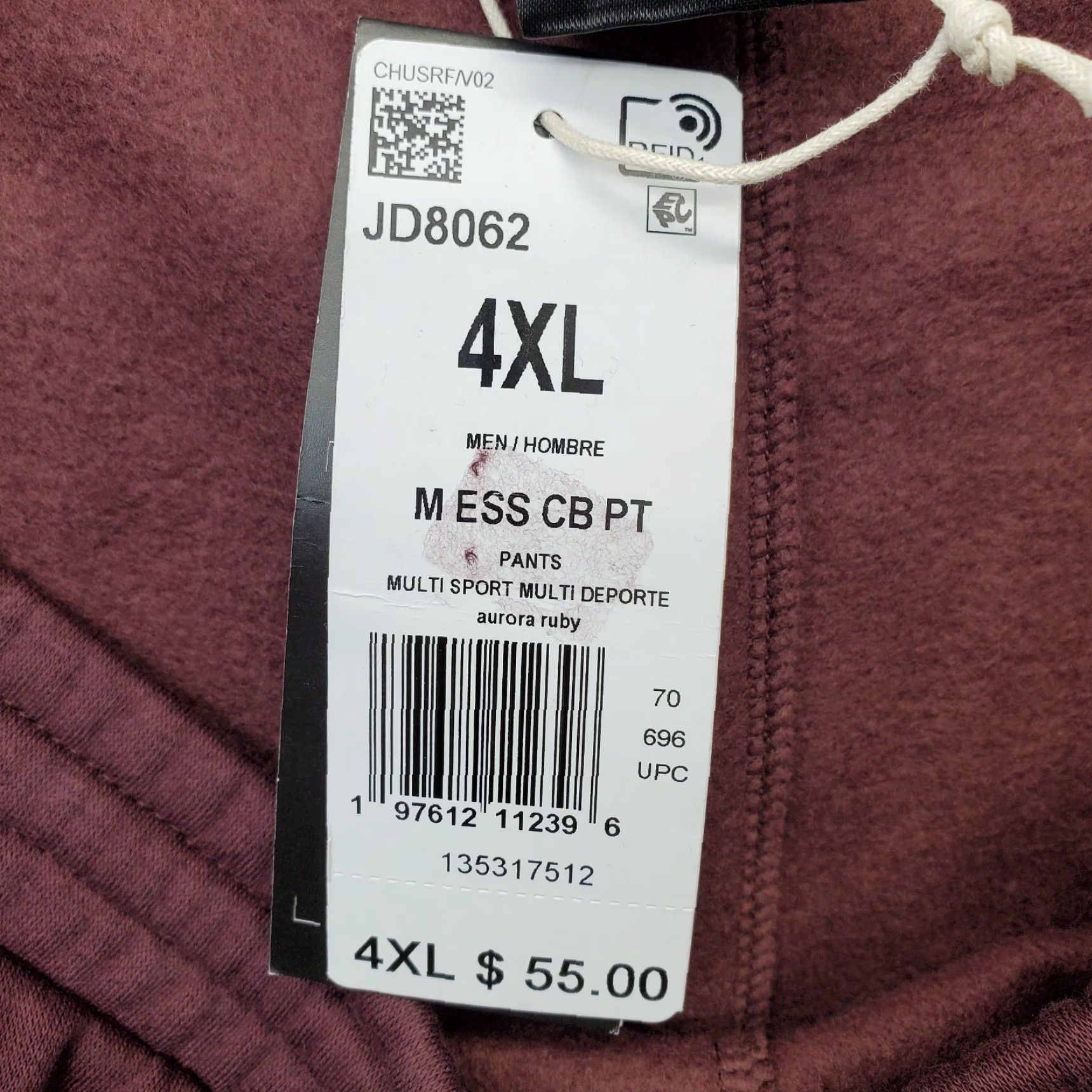 Adidas Adidas Sweatpants Mens 4XL Multicolor Regular Tapered Drawstring JD8062 Size US 39 - 7 Thumbnail