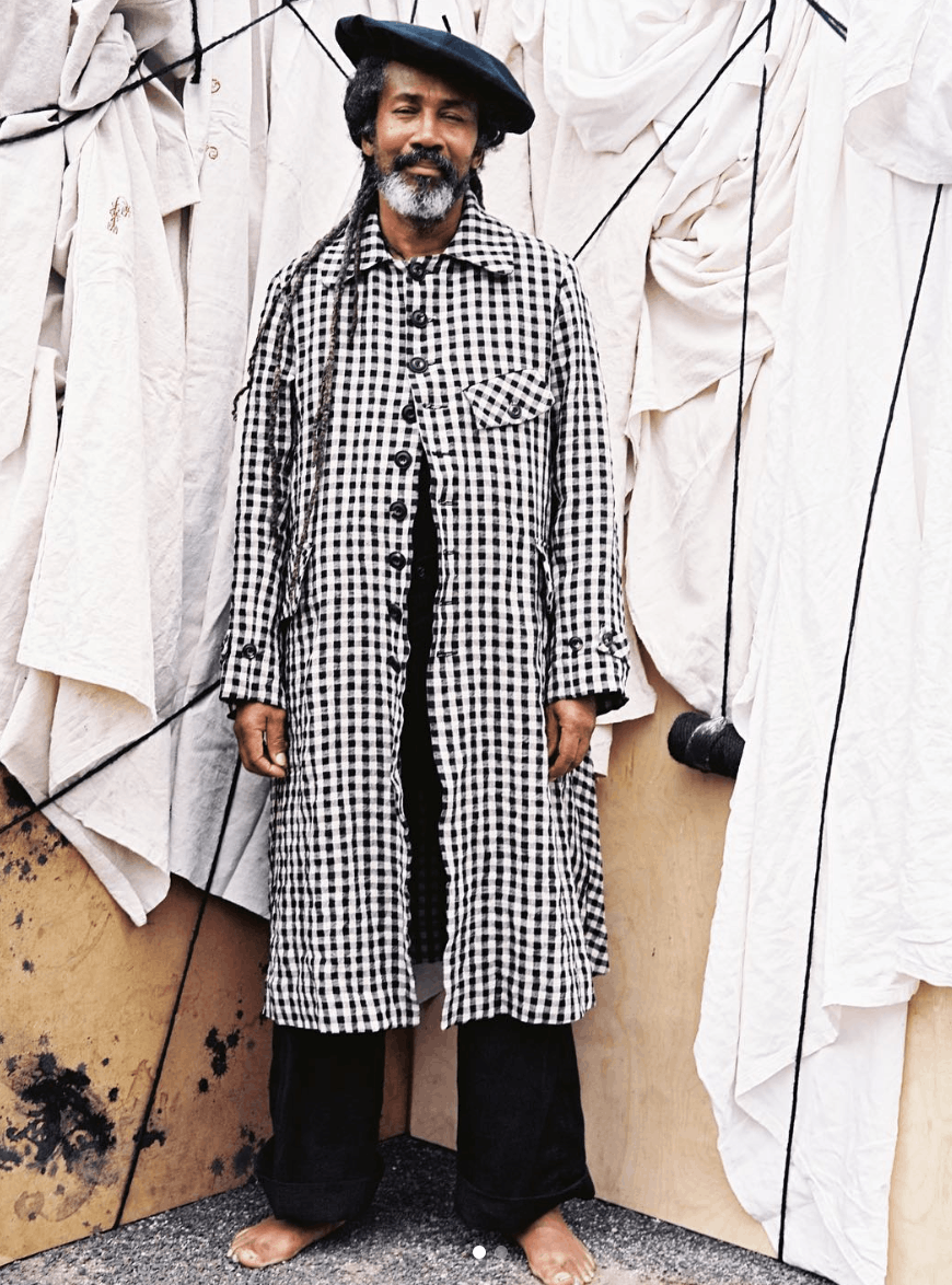 John Alexander Skelton Gingham check linen overcoat - CIX 