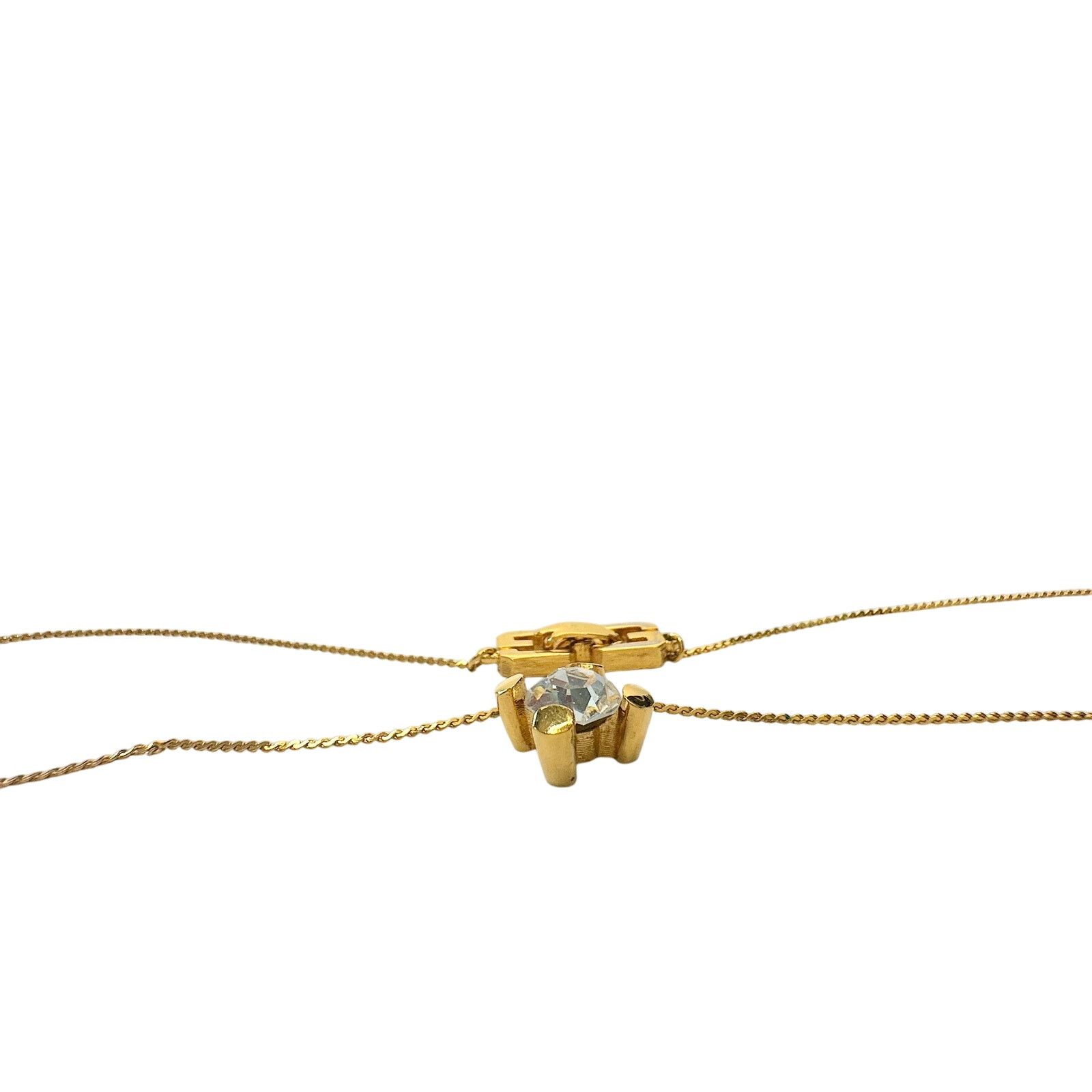 Givenchy Givenchy Crystal/White Gemstone Gold Plated Necklace Size ONE SIZE - 9 Thumbnail