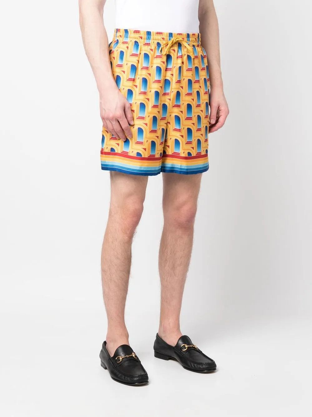 Casablanca o1mle0326 Drawstring Silk Shorts in Multicolor Size US 28 / EU 44 - 3 Thumbnail