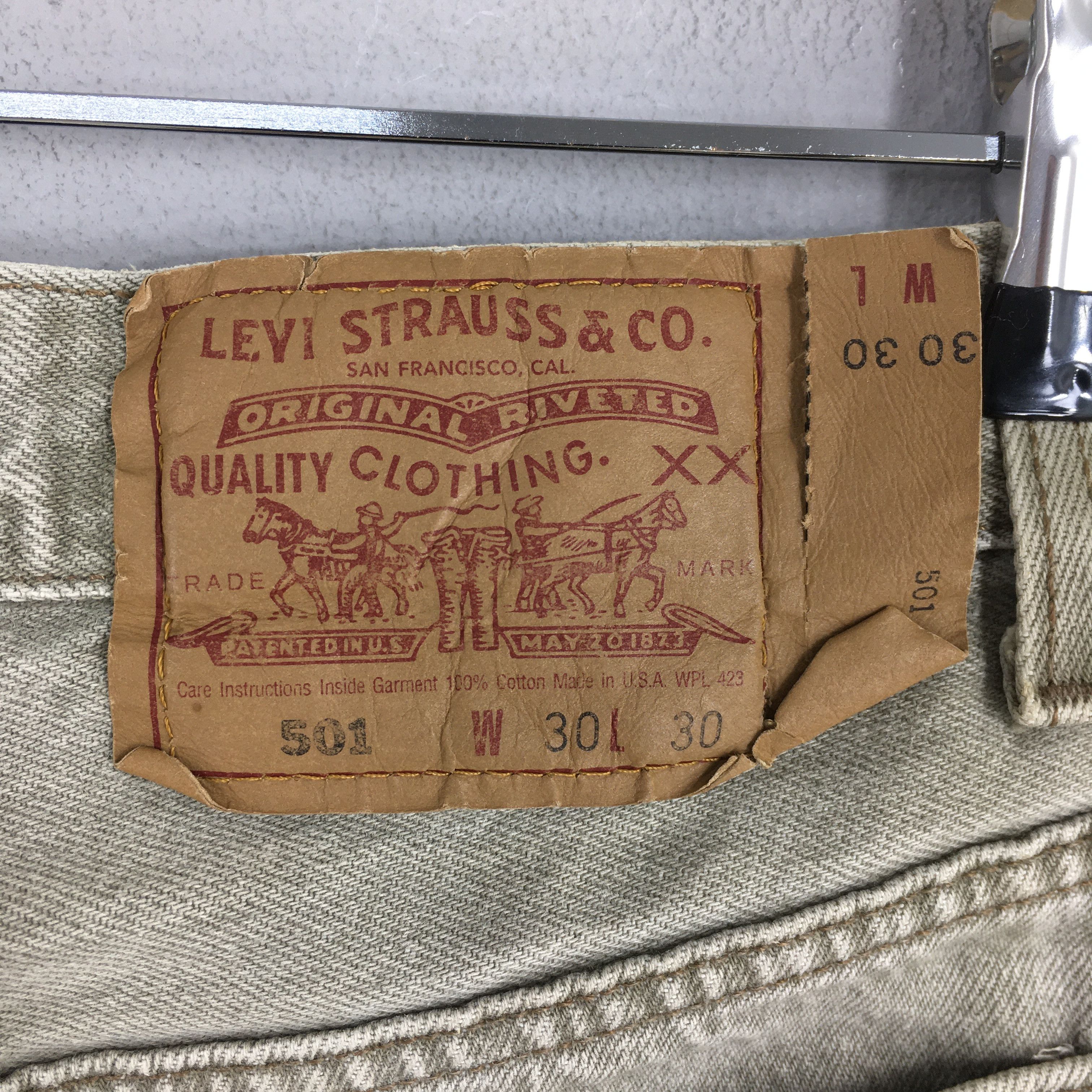 Levi's Size 28x28.5 Vintage 90s Levi's 501 Faded Gray Jeans S724 Size US 28 / EU 44 - 11 Thumbnail