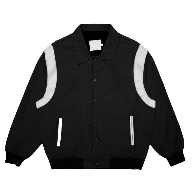 Beams Plus Rogermoore Lightweight Varsity Windbreaker Jacket Black Size US L / EU 52-54 / 3 - 6 Thumbnail