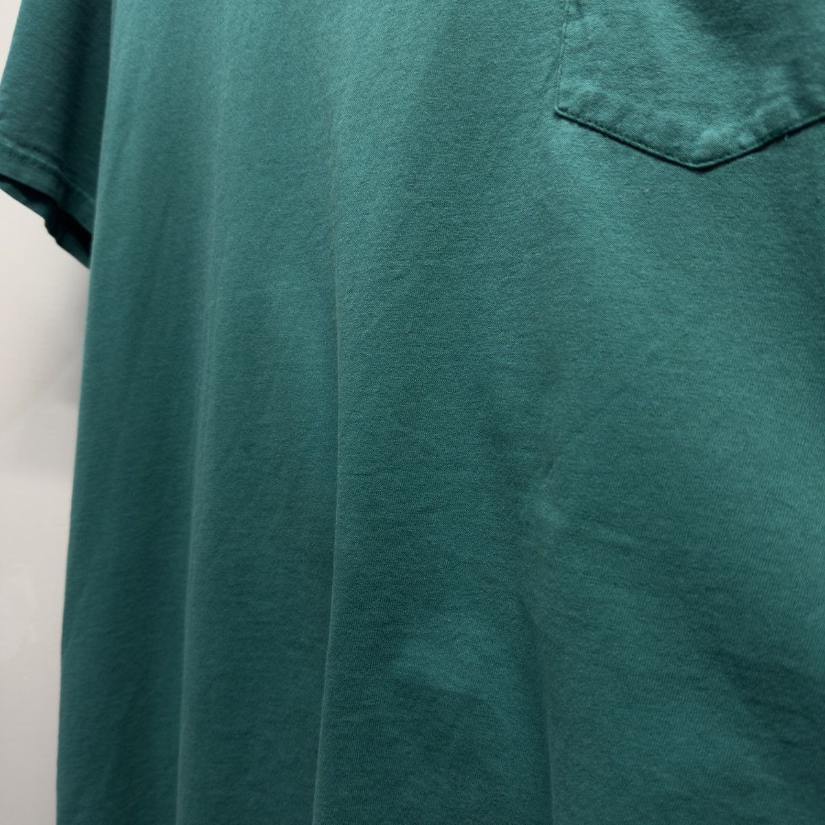 Vintage Faded Teal Blue Green Pocket Tee ERD Grunge Chrome Thrashed Size US XL / EU 56 / 4 - 5 Thumbnail