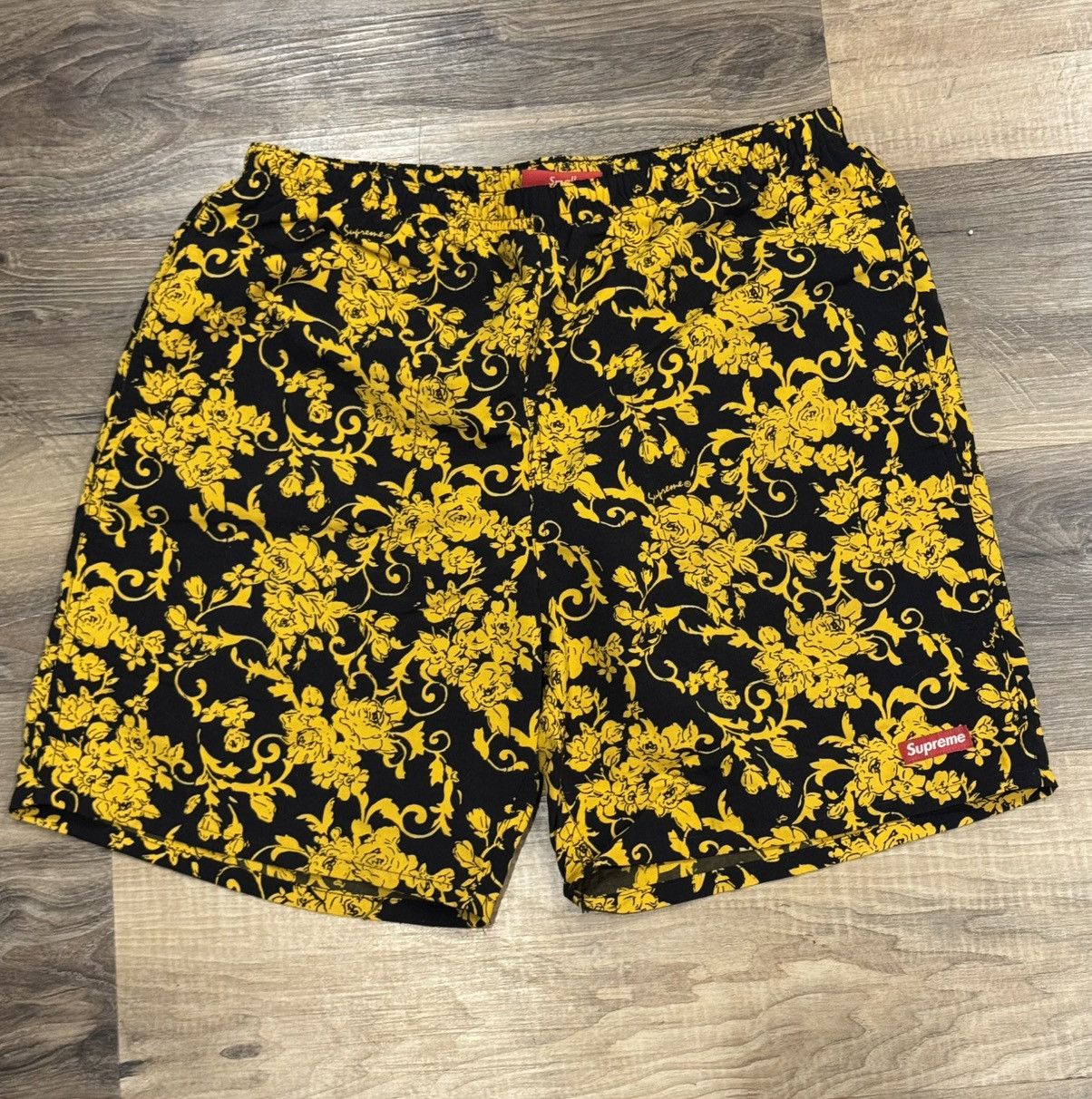 Supreme Supreme Logo Appliqué Water Shorts Red SMALL | Grailed