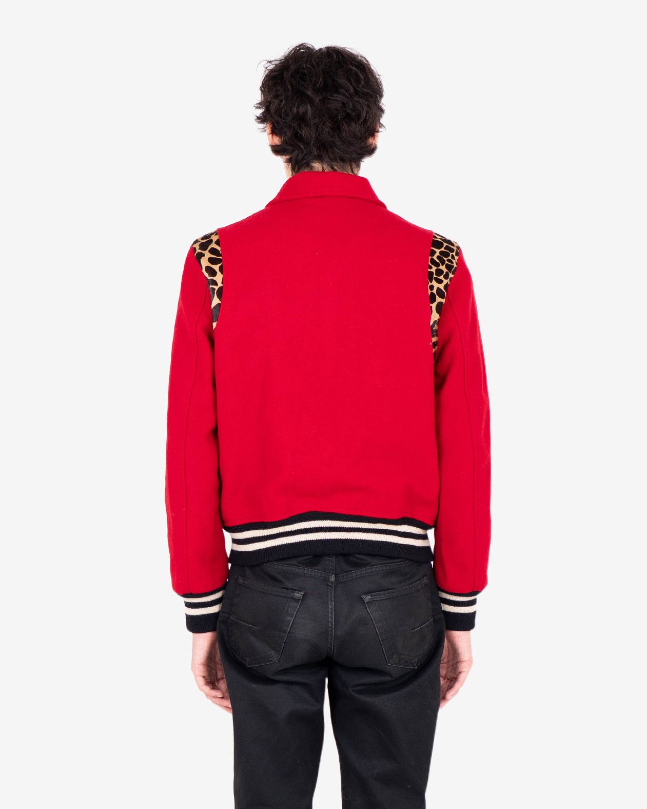 Saint Laurent Paris (50) Red Cheetah Teddy Jacket (FW14) Size US L / EU 52-54 / 3 - 9 Thumbnail