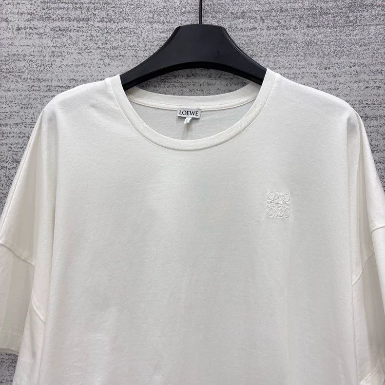 Loewe LOEWE White embroidered logo round neck short sleeve Size XS / US 0-2 / IT 36-38 - 2 Thumbnail