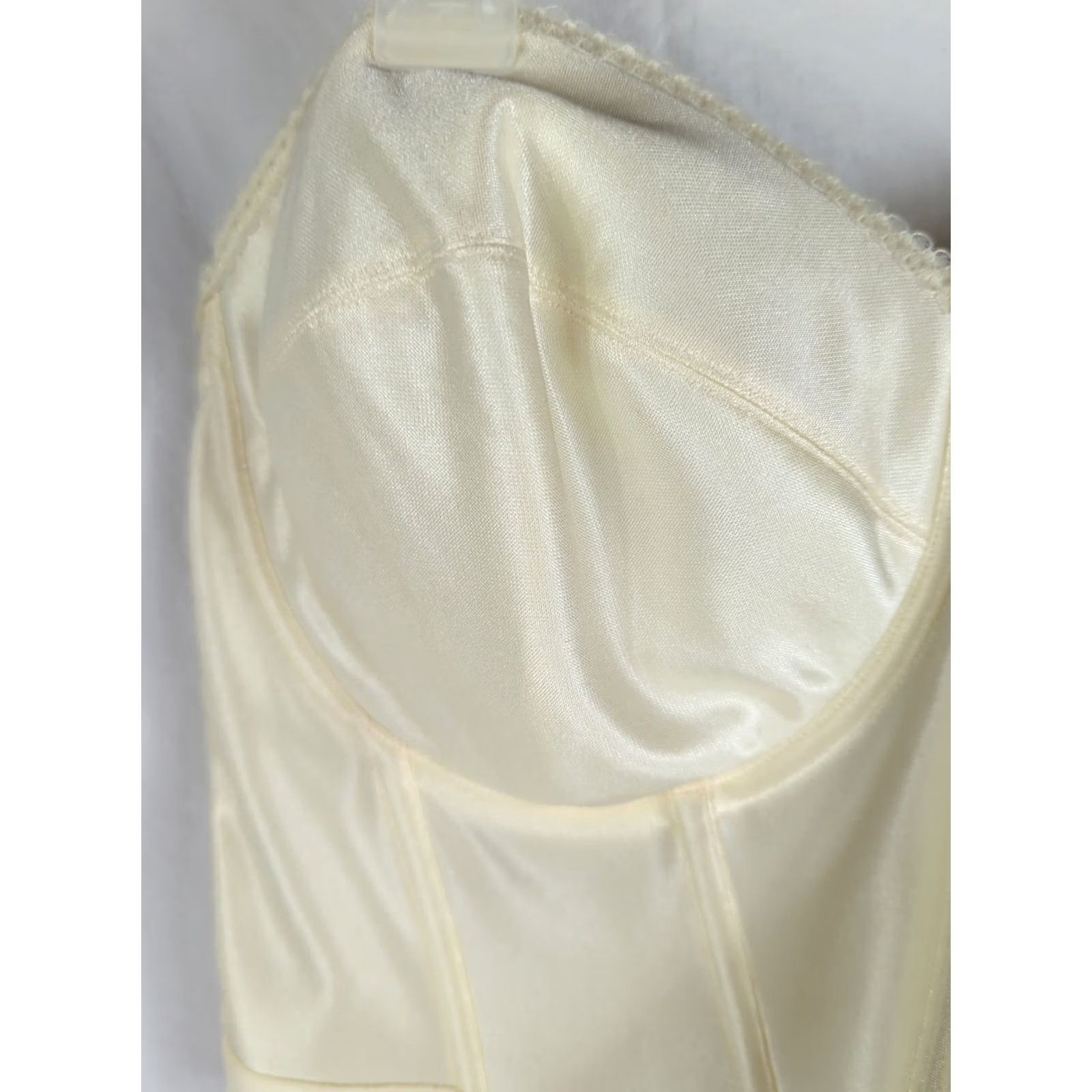 Vintage Dominique Noemi Bustier Womens Bridal Corset Top Beig e 42D Underwired Lace High Support Vintage No Size ONE SIZE - 3 Thumbnail