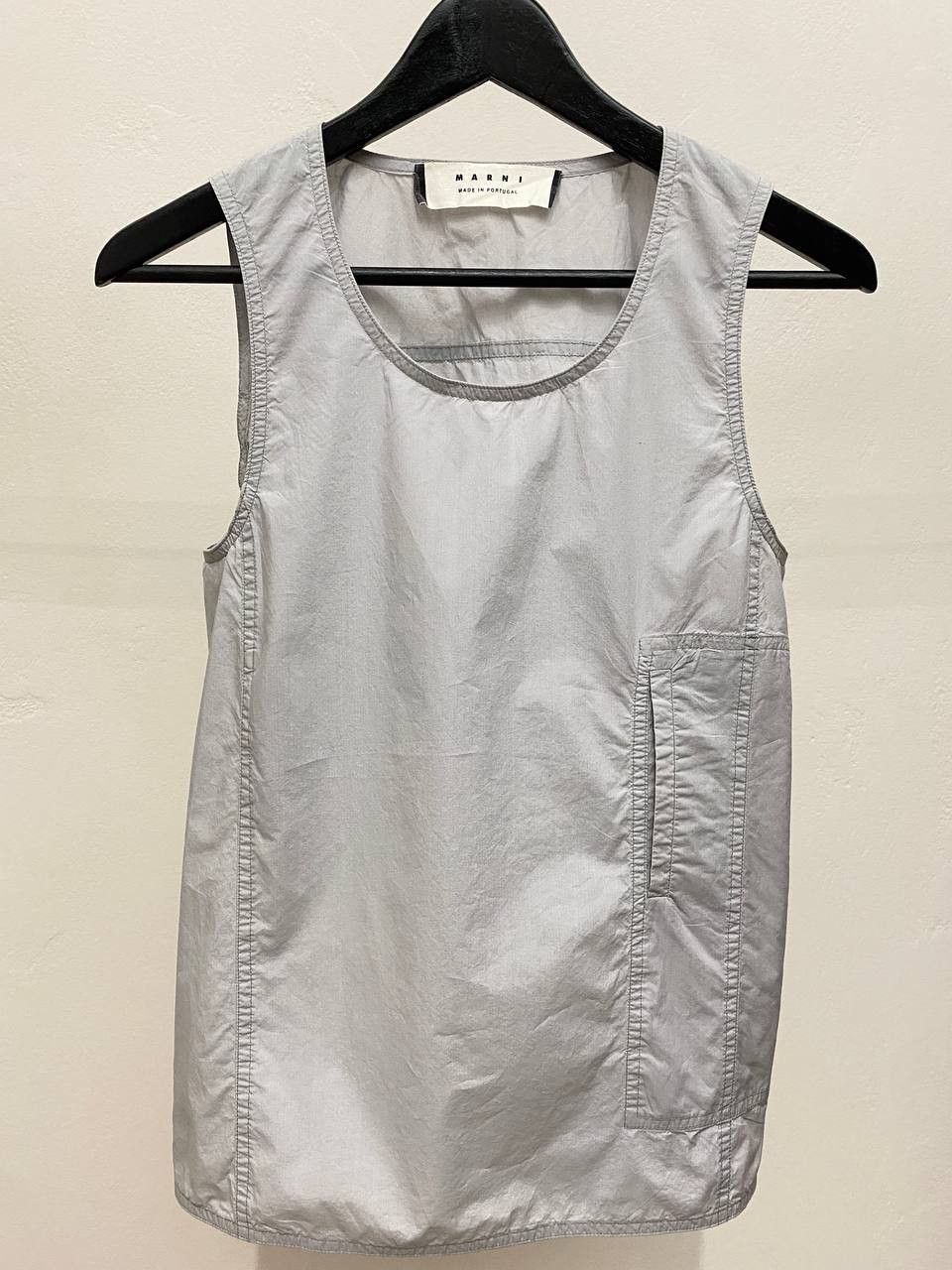 Marni Marni Pocket Round Neck Gray Tunic Tank Top Size S / US 4 / IT 40 - 3 Thumbnail