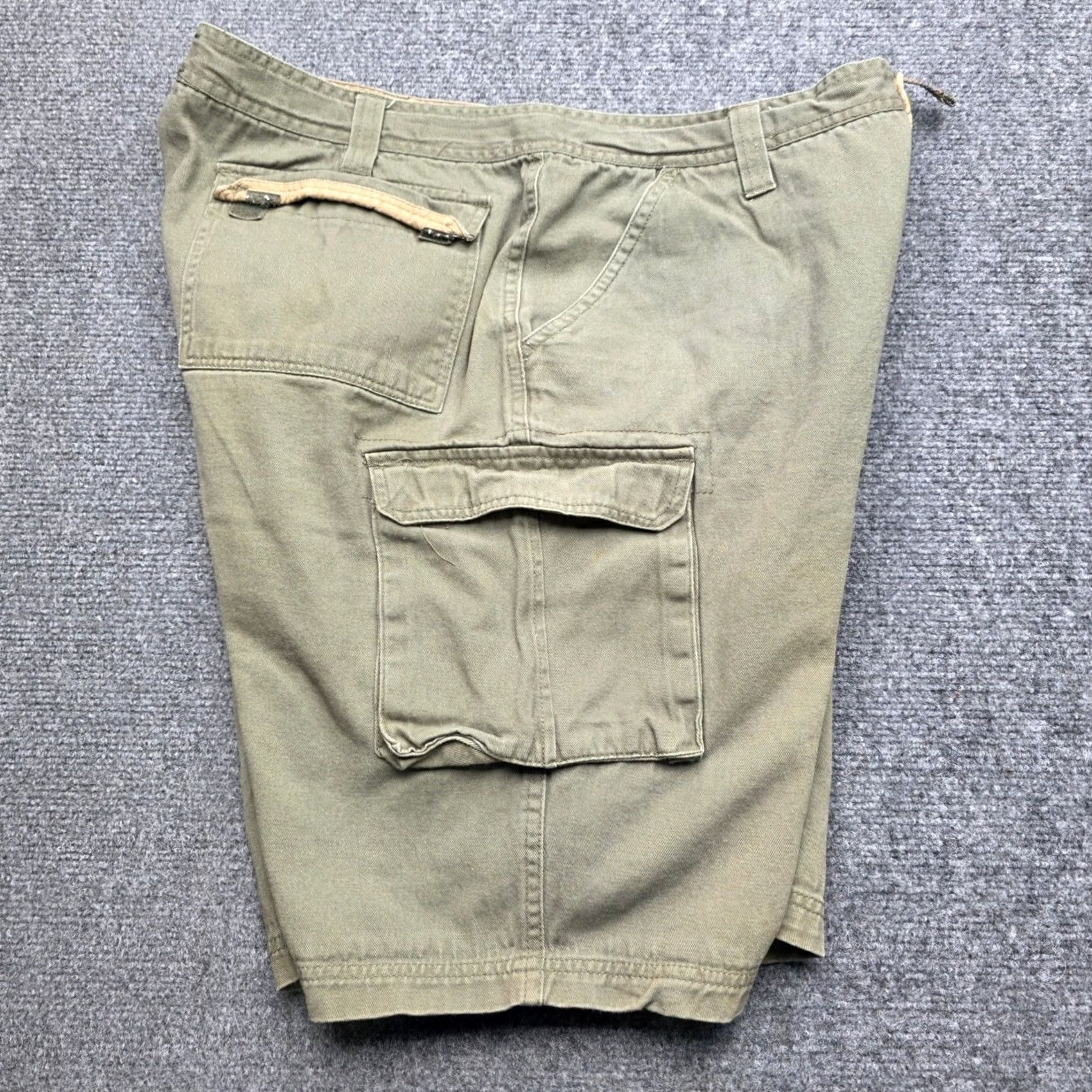 Vintage Rugged Wear Mens Cargo Shorts Size 36 Green Cotton Utility Work Size US 36 / EU 52 - 8 Thumbnail