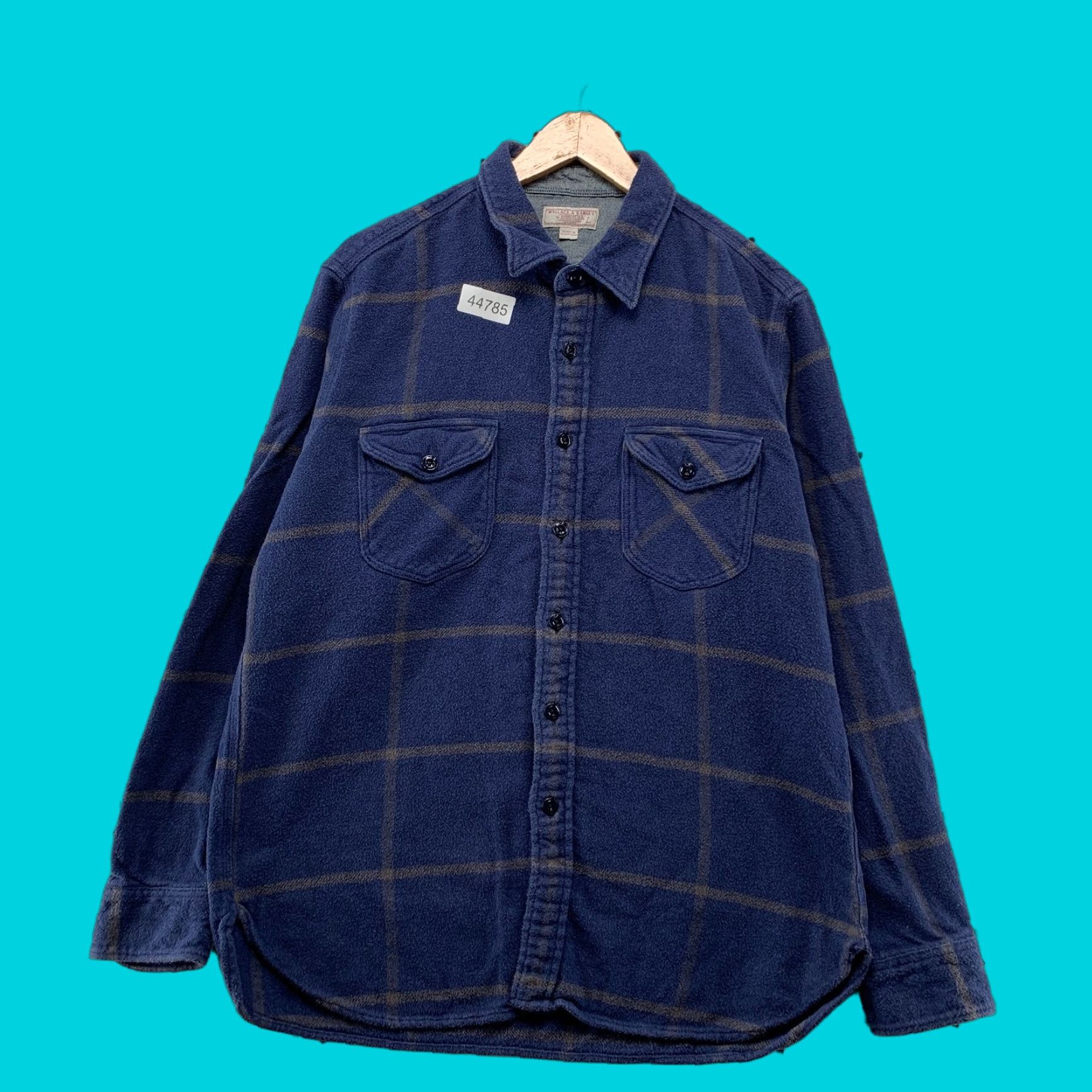 Wallace & Barnes VINTAGE JCREW Wallace & Barnes Shirt Mens Large Blue Button Up Plaid Flannel Size US L / EU 52-54 / 3 - 1 Thumbnail
