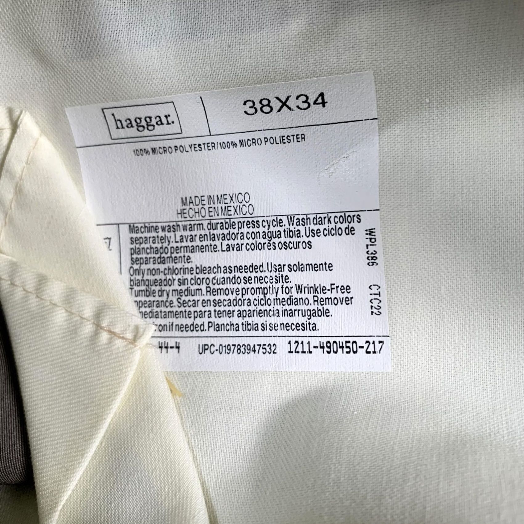 Haggar Haggar Pants Mens 38x34 Brown Microfiber Dress Pleated Wrinkle Resistant Classic Workwear Shirt? Size US 38 / EU 54 - 5 Thumbnail