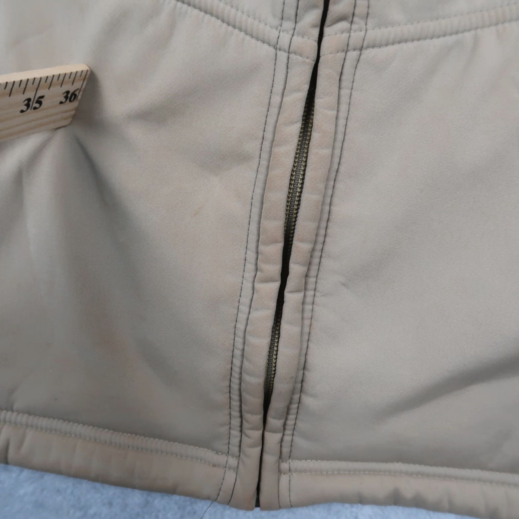Nike VINTAGE Nike Arizona State Beige Large L Full Zip Leather Jacket Men Size US L / EU 52-54 / 3 - 7 Thumbnail