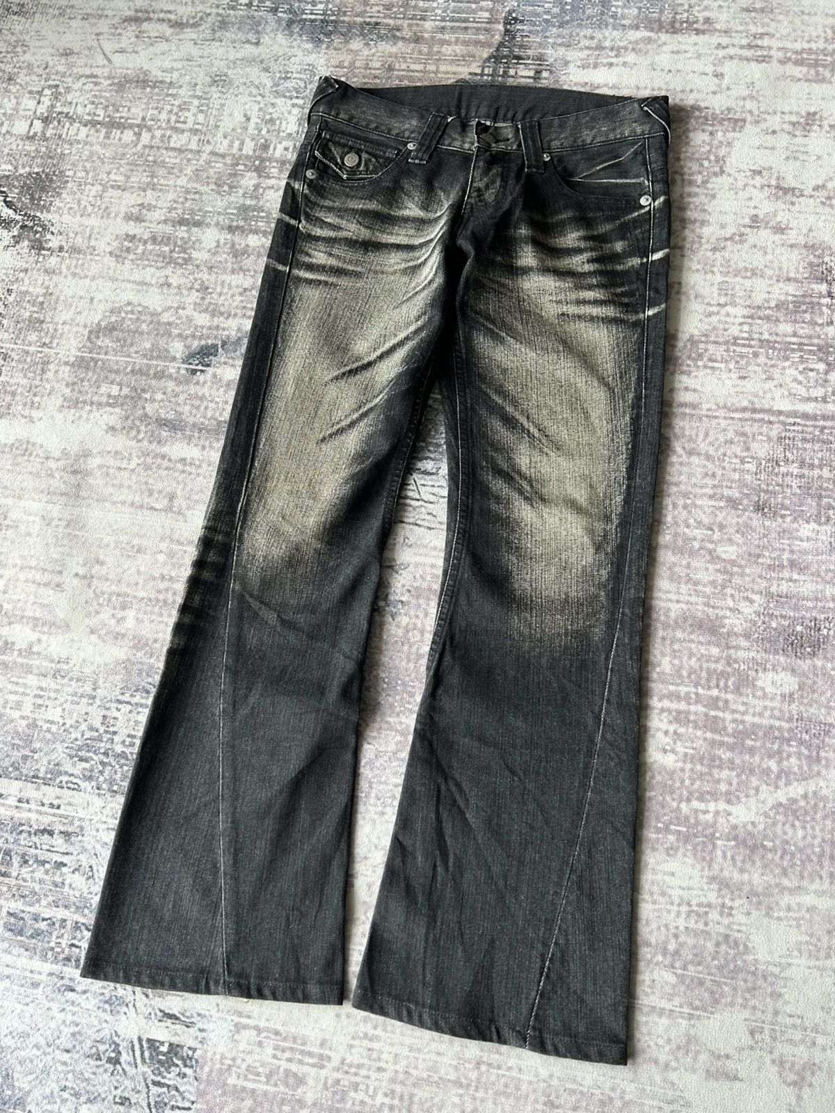 Tornado Mart Tornado Mart Rockstar Flared Black Jeans Size US 32 / EU 48 - 2 Thumbnail