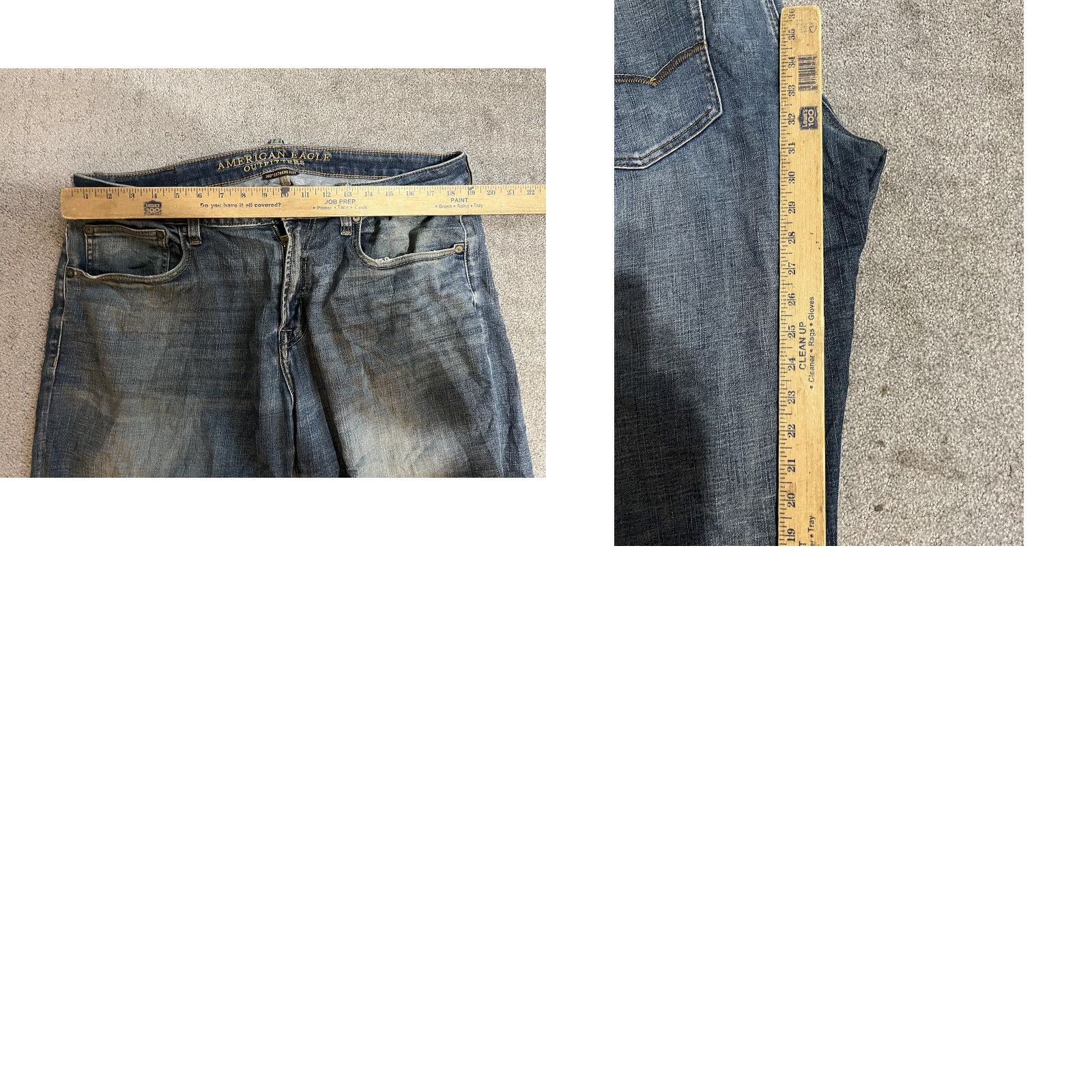 American Eagle Outfitters American Eagle Outfitters Jeans Mens Slim Straight 38x32 Blue Denim 360 Extreme Flex, 5-Pocket, Distressed, Stretch, Regular Size Size US 38 / EU 54 - 8 Thumbnail