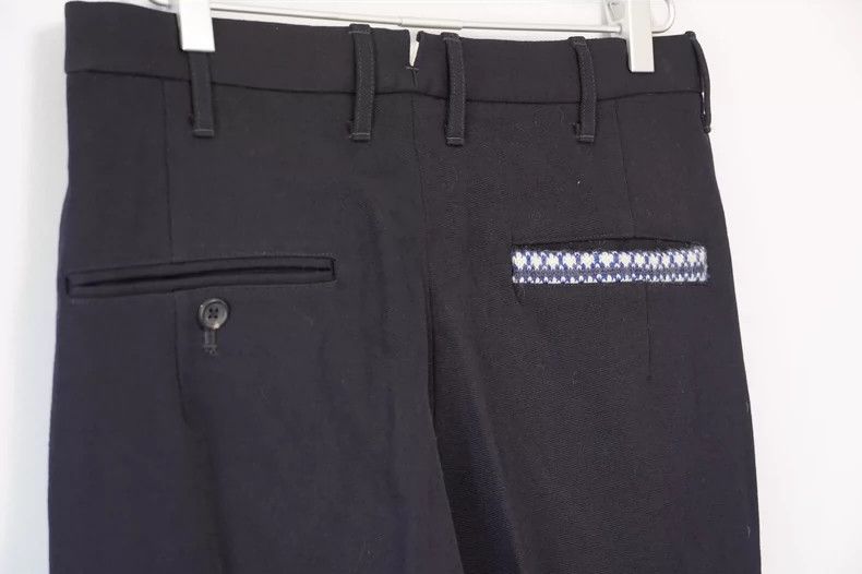 Yohji Yamamoto Yohji Yamamoto size l 95AW knit paneled wool pants 2503-Ne Size US 30 / EU 46 - 4 Thumbnail