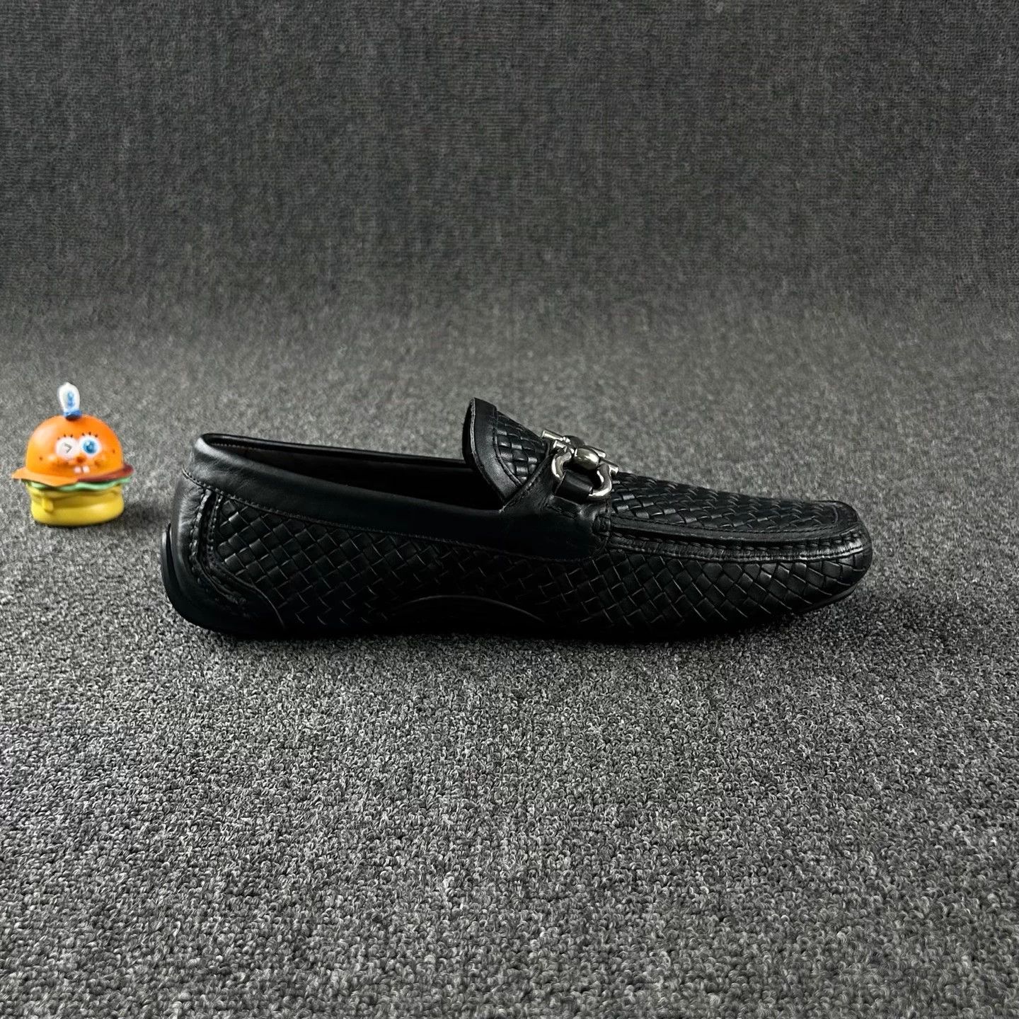 Salvatore Ferragamo SF Black Woven Leather 40.5 Size US 7.5 / EU 40-41 - 4 Thumbnail