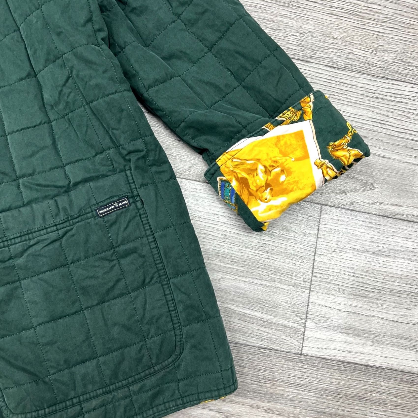 Trussardi VINTAGE Trussardi Jeans Quilted Jacket Womens Size L Green Size 36" / US 14 / IT 50 - 5 Thumbnail