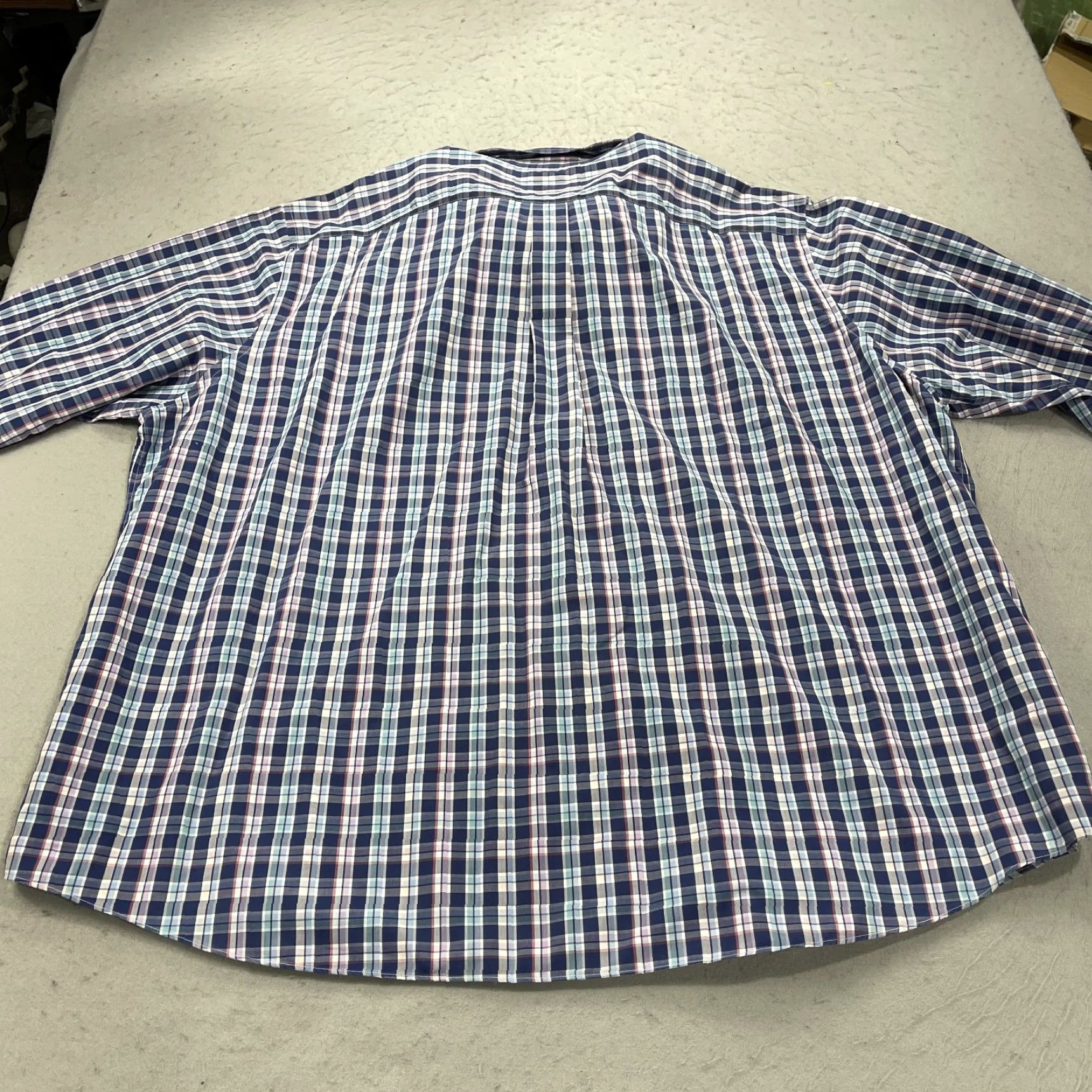 Brooks Brothers Brooks Brothers Shirt Mens 4XL Blue Plaid 100% Cotton Long Sleeve Button-Up Casual Size US XXL / EU 58 / 5 - 5 Thumbnail