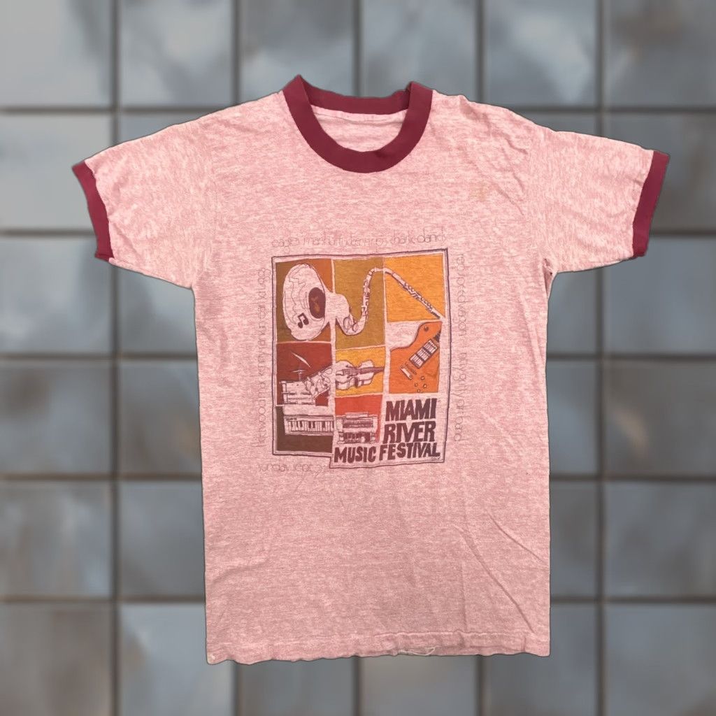 Vintage VINTAGE Miami River Music Festival Shirt Mens S Ringer Fleetwood Mac Eagles 1975 Size US S / EU 44-46 / 1 - 1 Thumbnail