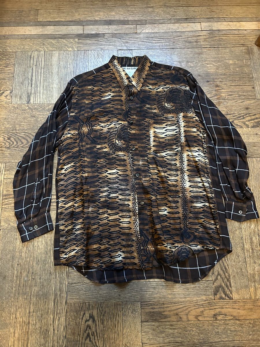 Comme des Garcons SS92 Tribal print Oversized Shirt Size US S / EU 44-46 / 1 - 1 Thumbnail