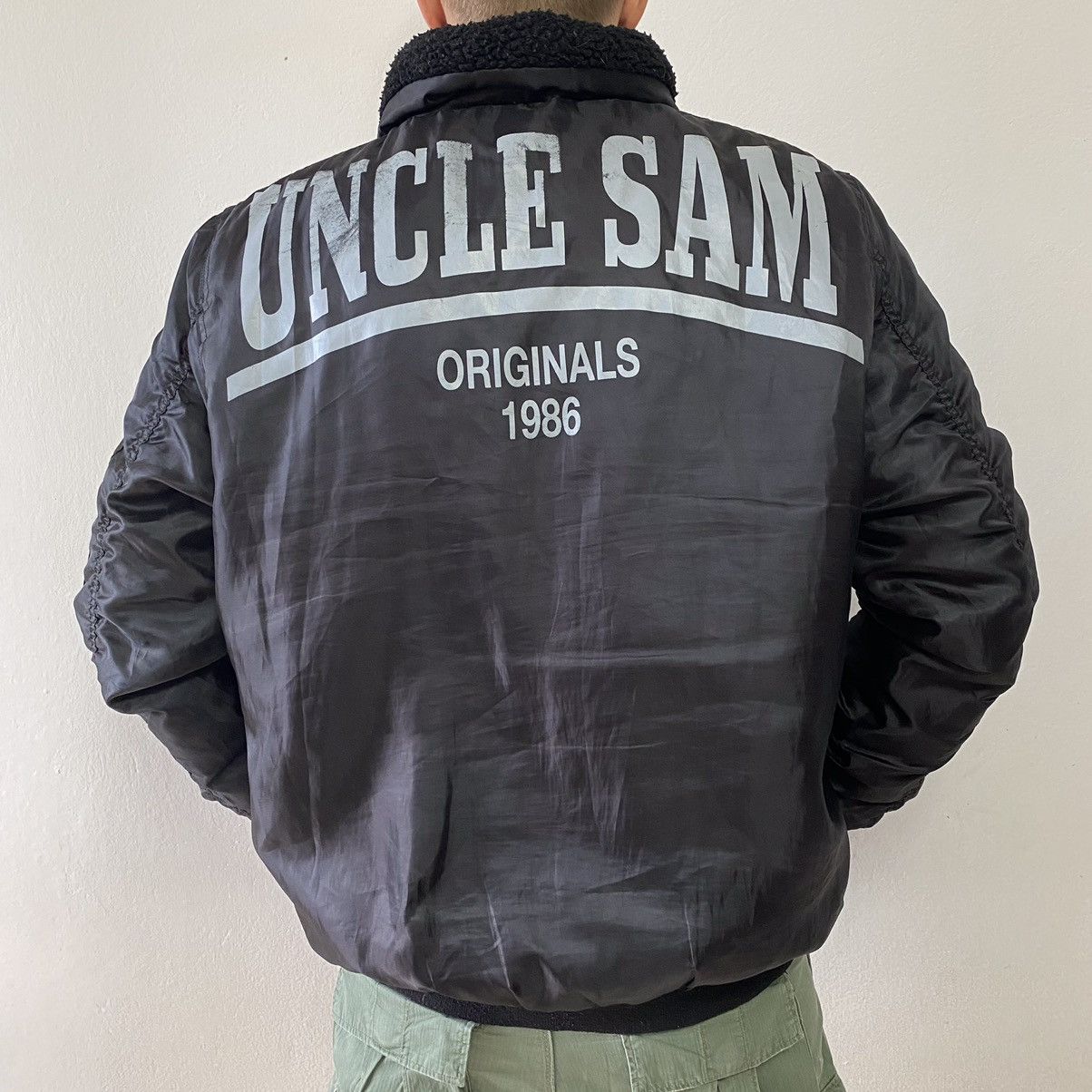 Vintage Vintage Military MA1 USA Bomber Jacket Uncle Sam Size US M / EU 48-50 / 2 - 1 Thumbnail