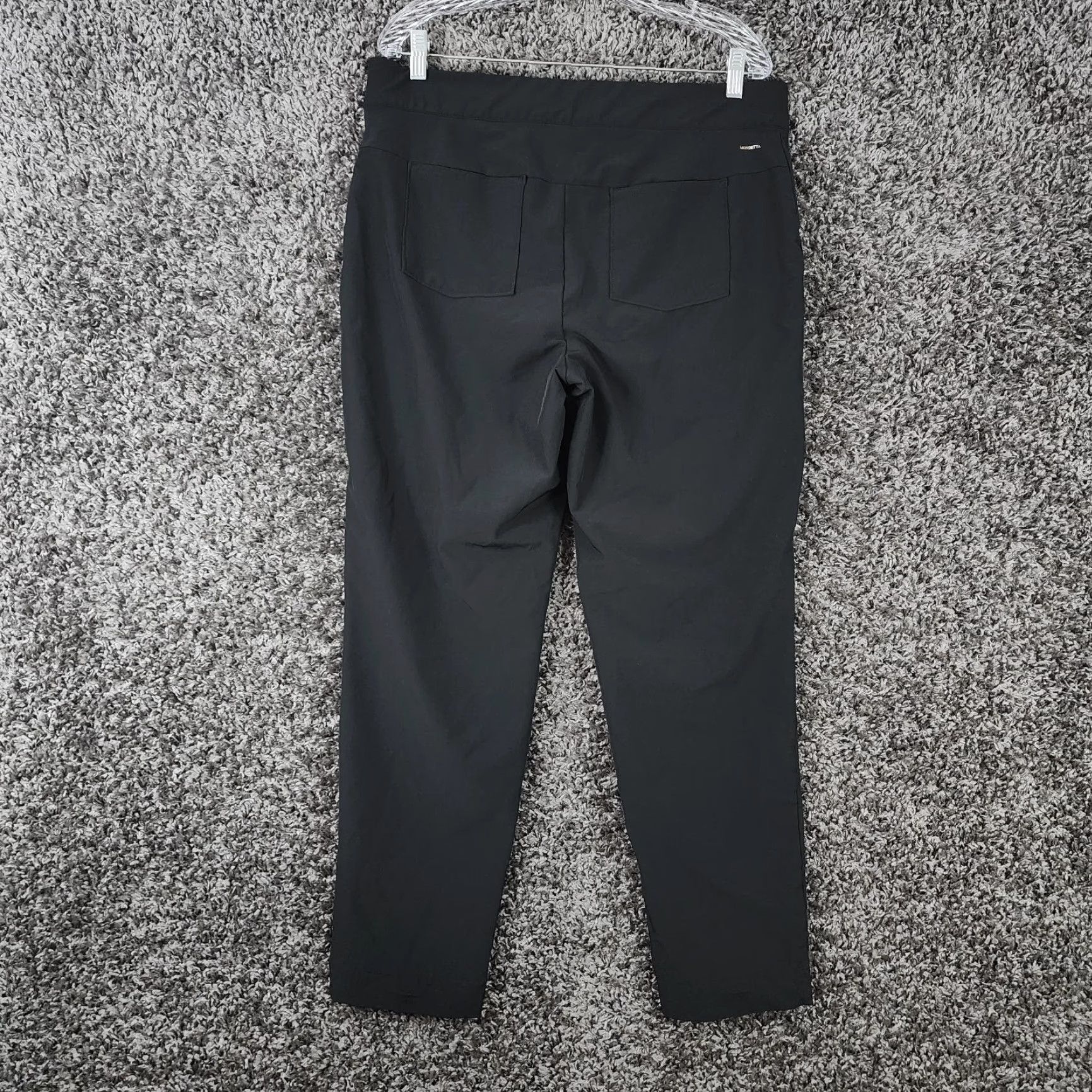 Vintage Mondetta Womens Black Pants Straight Leg Polyester Stretch Size 12 Size 34" / US 12 / IT 48 - 7 Thumbnail