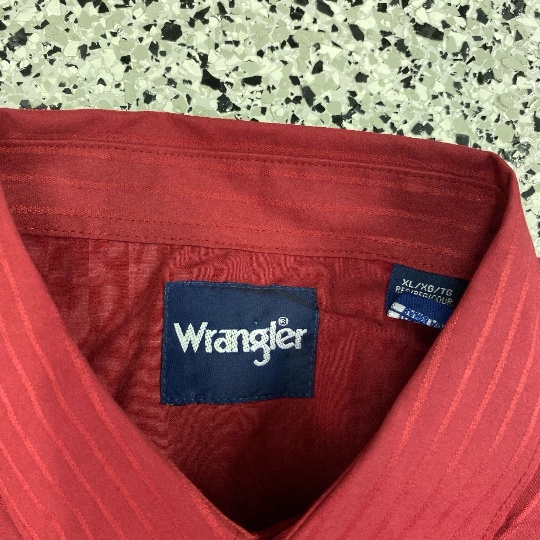 Wrangler VINTAGE Wrangler Shirt Mens XL Red Pearl Snap Stripe Pockets Western NWT Size US XL / EU 56 / 4 - 3 Thumbnail