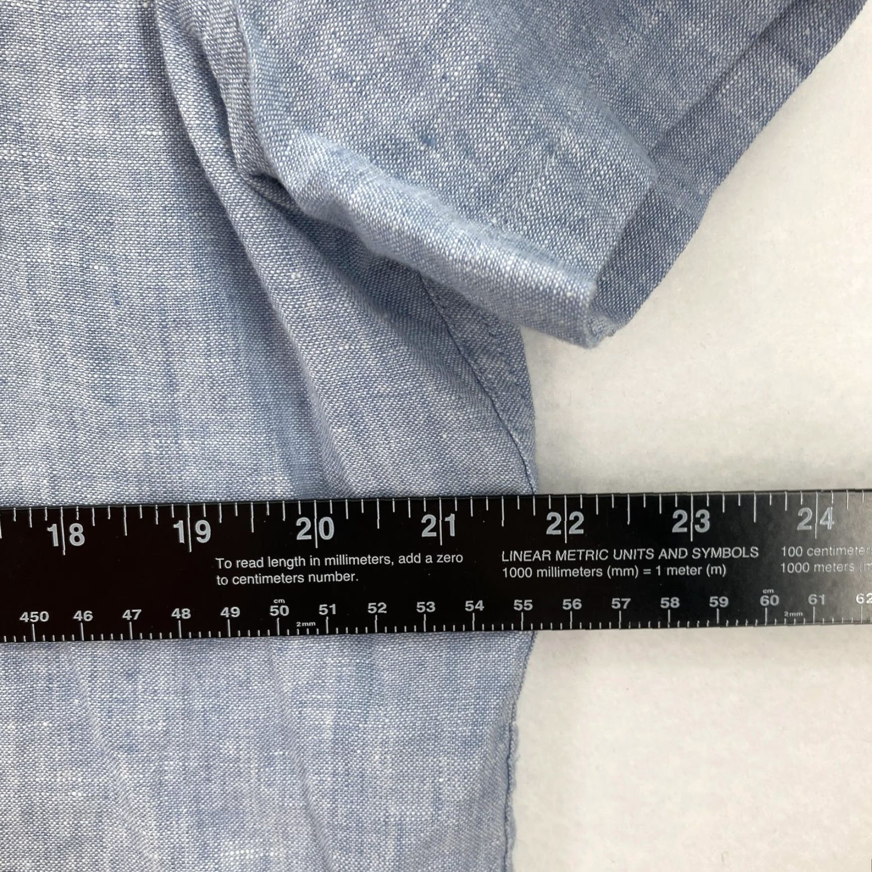 J.Crew J.CREW Shirt Mens Large Blue Linen Chambray Short Sleeve Slim Preppy Nautical Mens Size US L / EU 52-54 / 3 - 7 Thumbnail