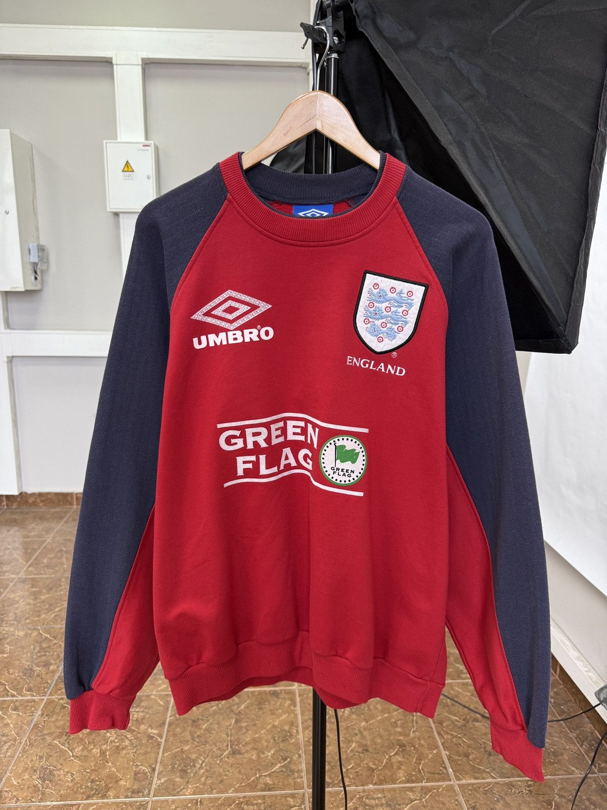 UMBRO - 激レア umbro 1998 イングランド代表 GREEN FLAG ポロシャツ 激レア umbro 1998 イングランド代表 GREEN FLAG ポロシャツ