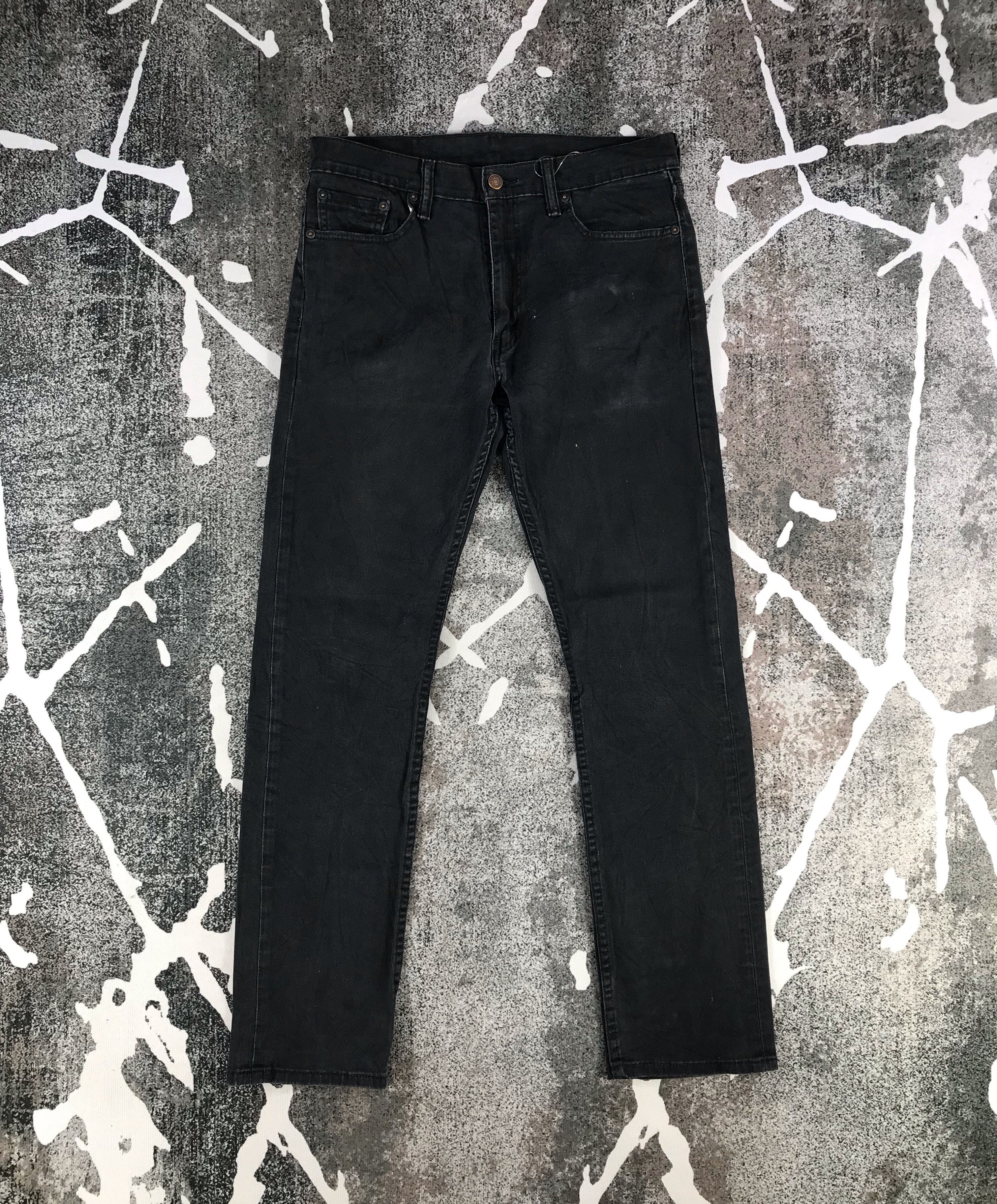 Levi's Levis 513 Jeans Distress Black Denim KJ979 Size US 33 - 1 Thumbnail