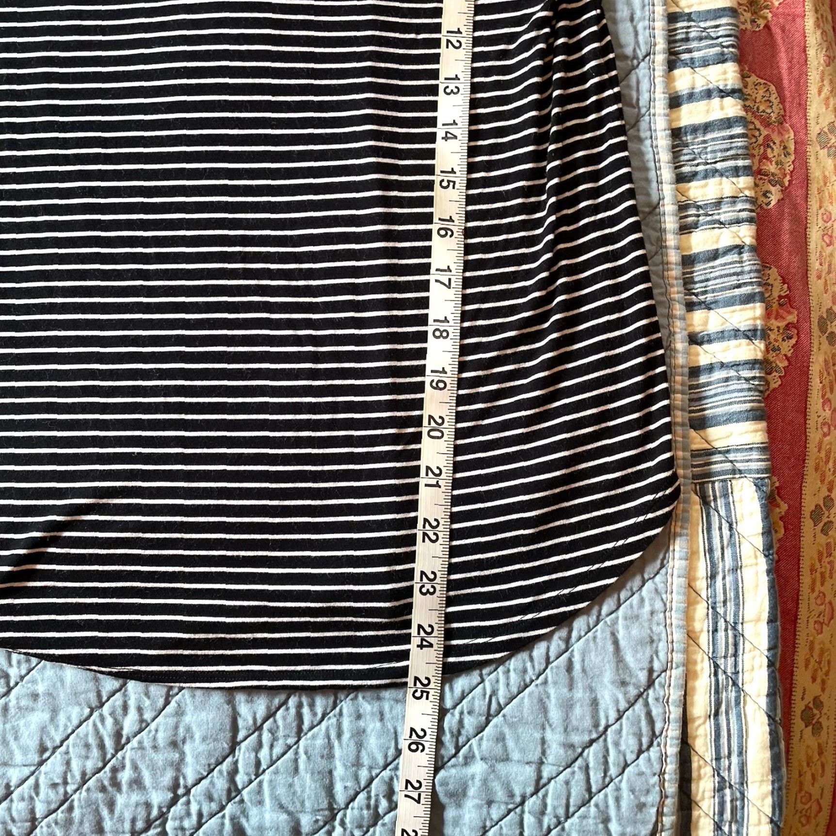 Loft Loft Womens Black & White Striped Long Sleeve V-Neck Top Size M Shirt Womens Med Black White Striped V-Neck Pullover Casual Workwear Size M / US 6-8 / IT 42-44 - 6 Thumbnail
