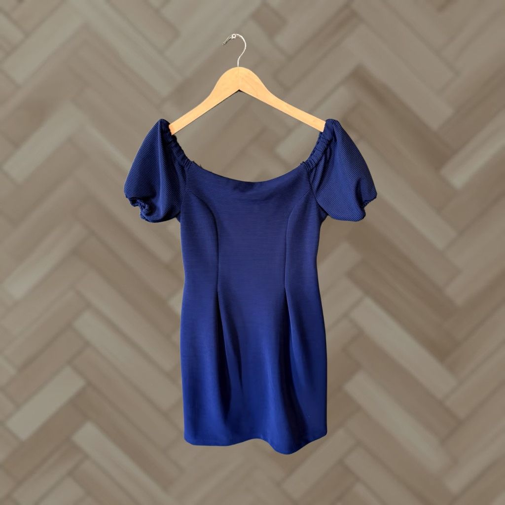 Vintage Leyden Womens Short Sleeve Slip Dress Short S Blue NWT Dress Female Small Slip Dress Short Size 28" / US 6 / IT 42 - 1 Thumbnail