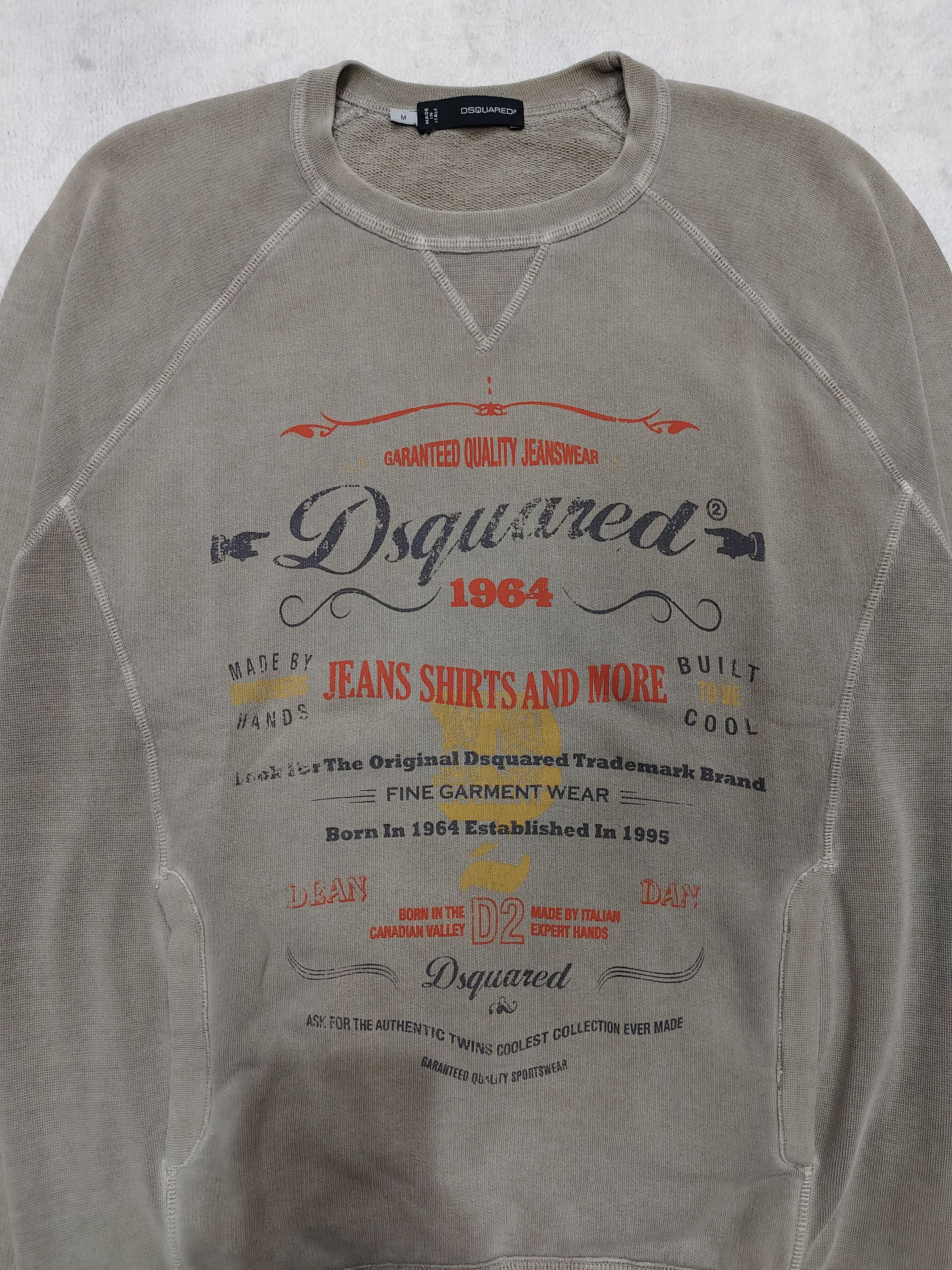 Dsquared2 🇮🇹 Dsquared2 Heritage Graphic Washed Logo Crewneck Size US M / EU 48-50 / 2 - 2 Thumbnail