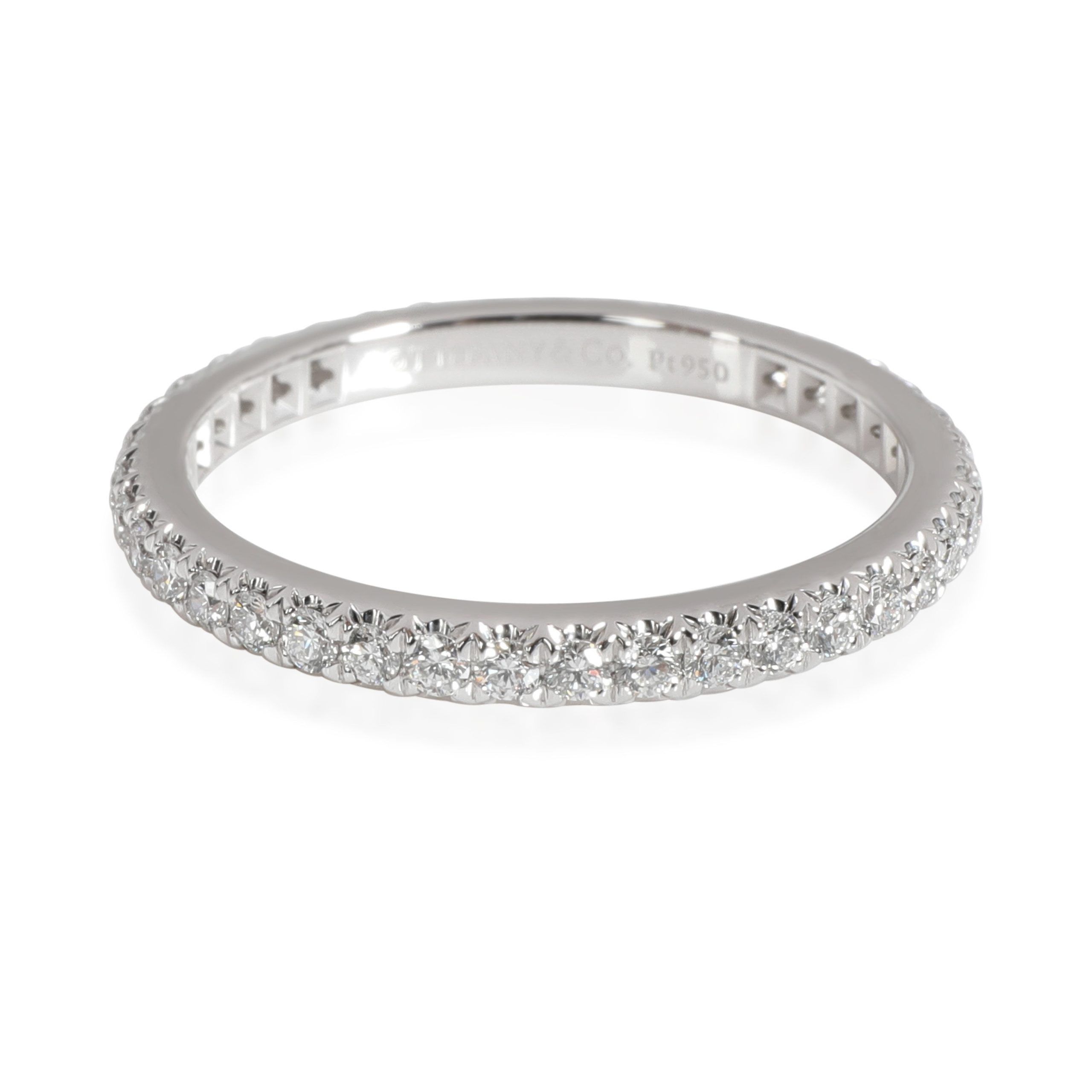 image of Tiffany Co Tiffany & Co. Soleste Diamond Eternity Band In Platinum 0.34 Ctw in Silver, Women's