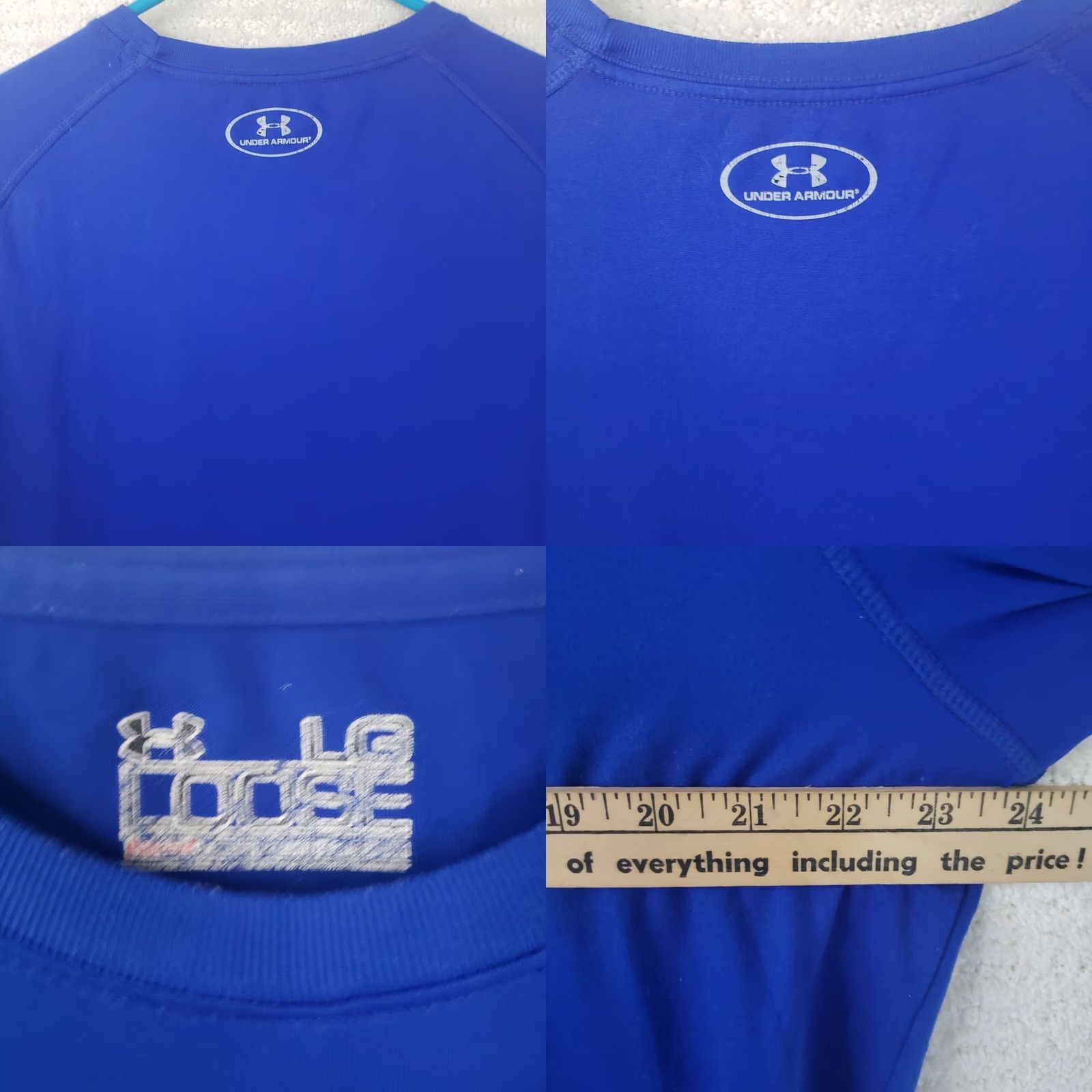 Under Armour Under Armour T-Shirt Men's L Blue Loose Heatgear Stay Army Strong SS Quick Dry Size US L / EU 52-54 / 3 - 8 Thumbnail