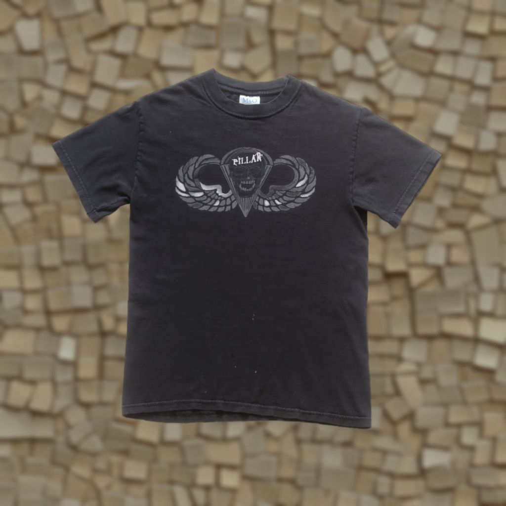 Vintage VINTAGE PILLAR CHRISTIAN ROCK BAND VTG Y2K 90s GRAPHIC BLACK T-SHIRT M&O KNITS Men SZ S Size US S / EU 44-46 / 1 - 1 Thumbnail