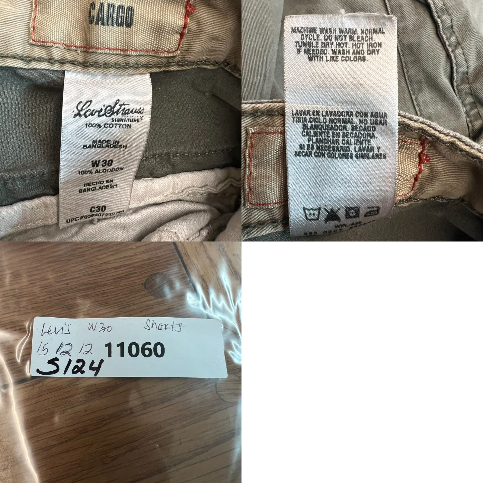 Levi's Levi's Cargo Shorts Men's Size 30 Green Relaxed Fit Mid Rise Canvas Pockets Outdoor Travel Casual Size US 30 / EU 46 - 8 Thumbnail
