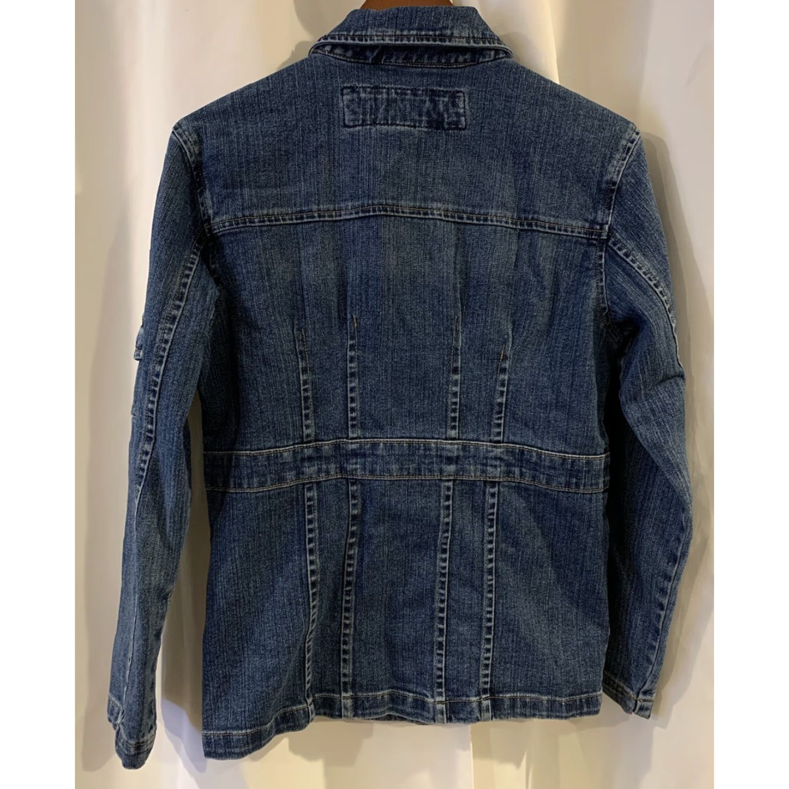 Vintage VINTAGE BO Jean Jacket Womens Jacket 2XL Blue Buckle Mid-Length Cotton Spring Fall Winter 1930s-Modern Size 40" / US 18 - 3 Thumbnail