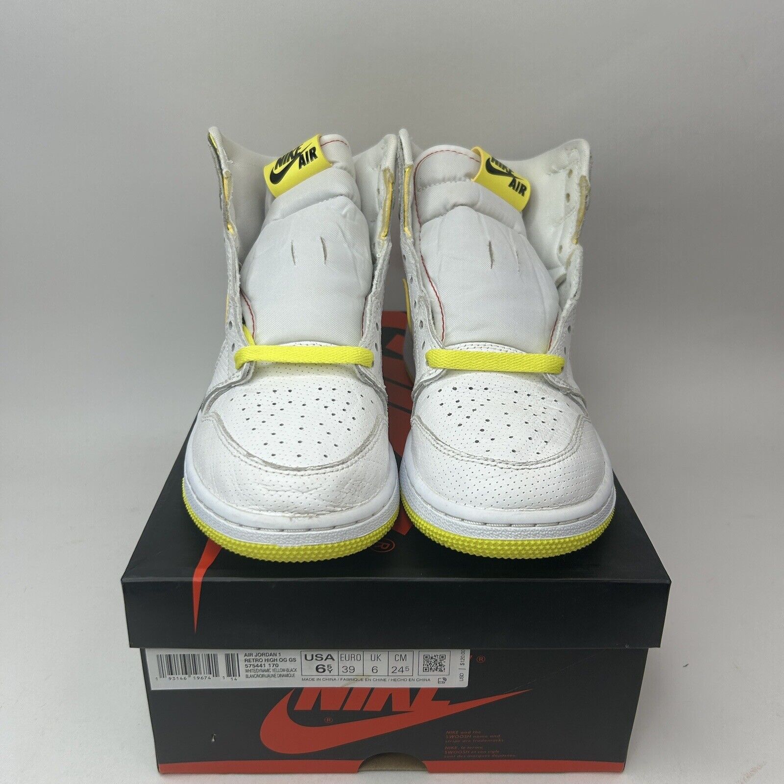 Nike Nike Air Jordan 1 High Retro GS “First Class Flight” 2023 Size US 8 / IT 38 - 2 Thumbnail