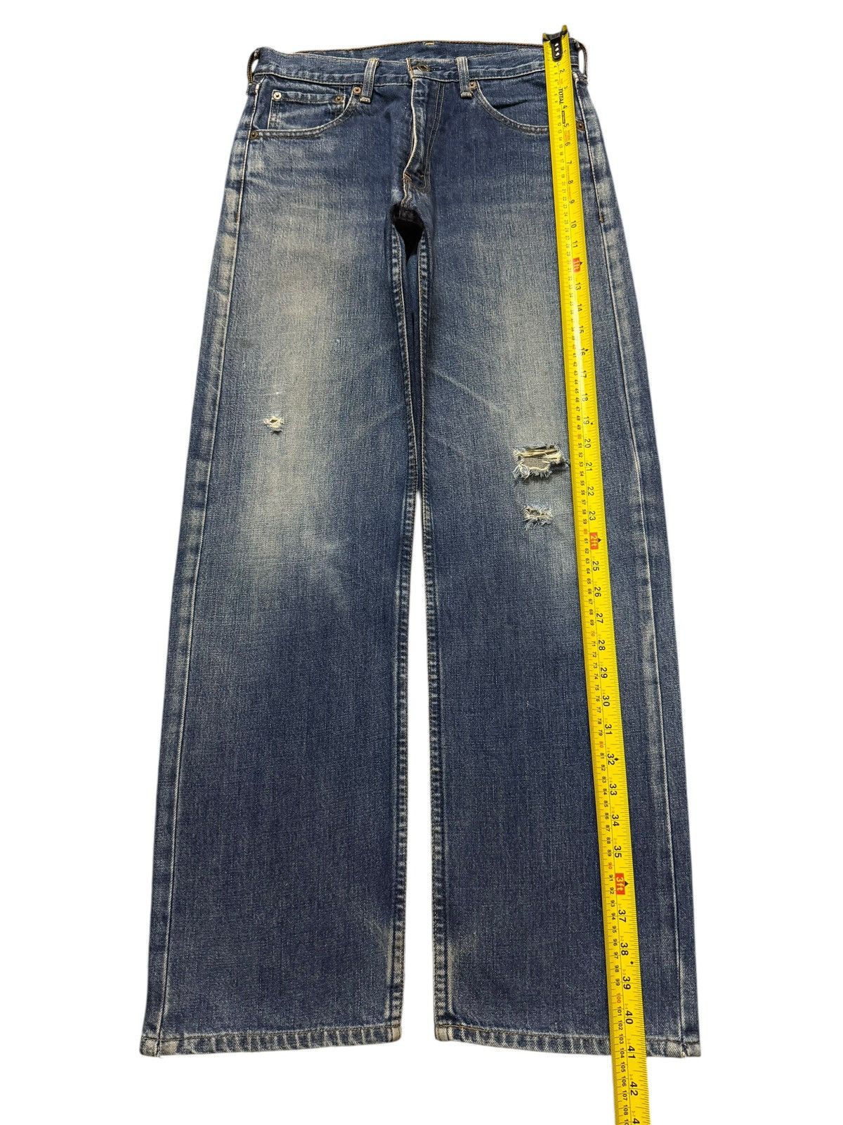 Levi's Vintage 90s Levis 503 Faded Wash Distress Relaxed Wide Leg Size US 30 / EU 46 - 8 Thumbnail
