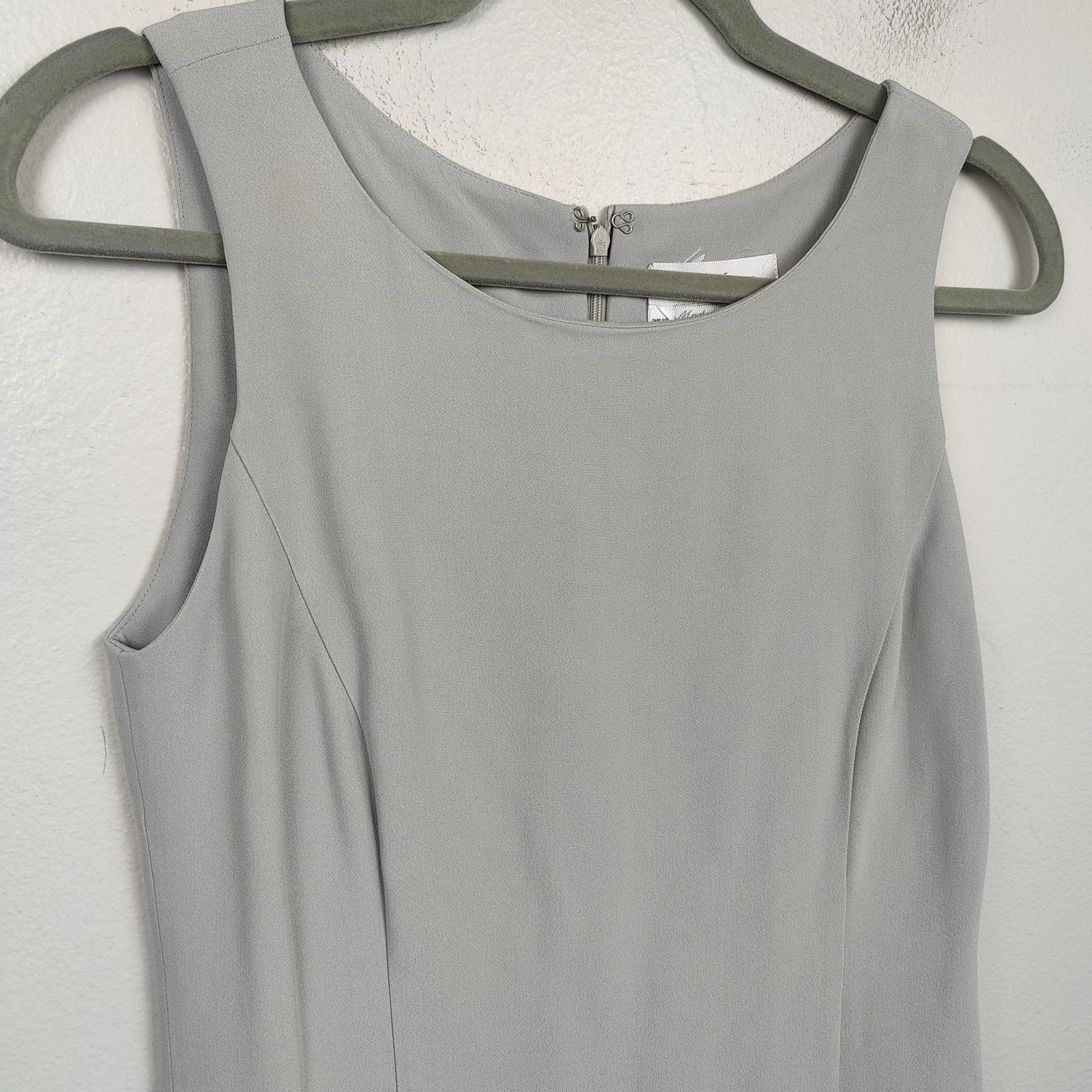 Max Mara MaxMara Pencil Dress Womens 6 Dove Gray Viscose Blend Size M / US 6-8 / IT 42-44 - 2 Thumbnail
