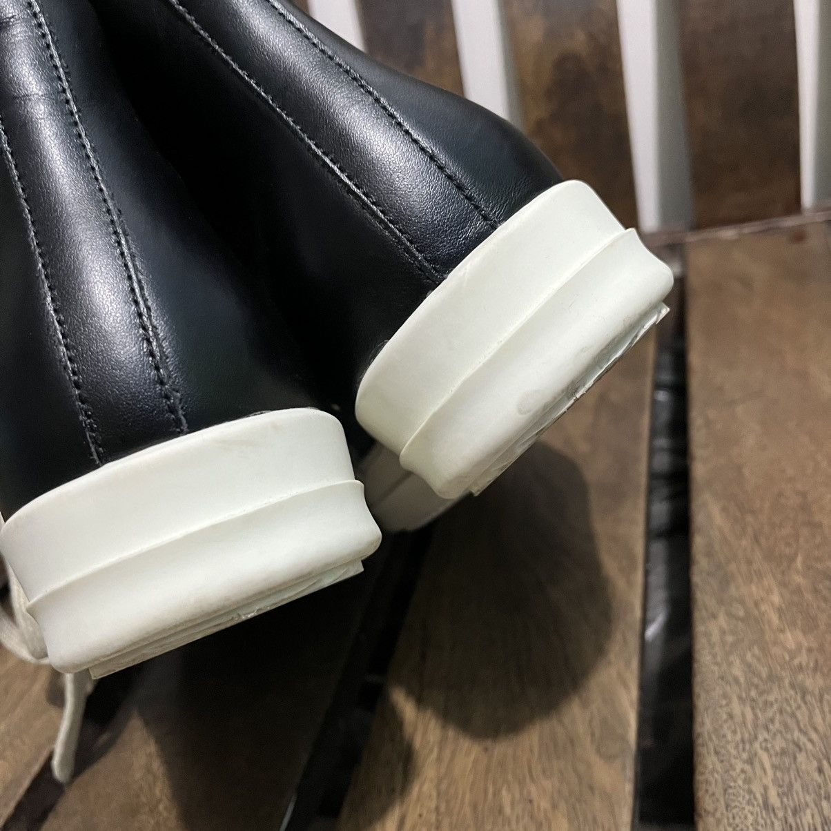 Rick Owens Rick Owens leather ramones sneaker Size US 12 / EU 45 - 13 Thumbnail