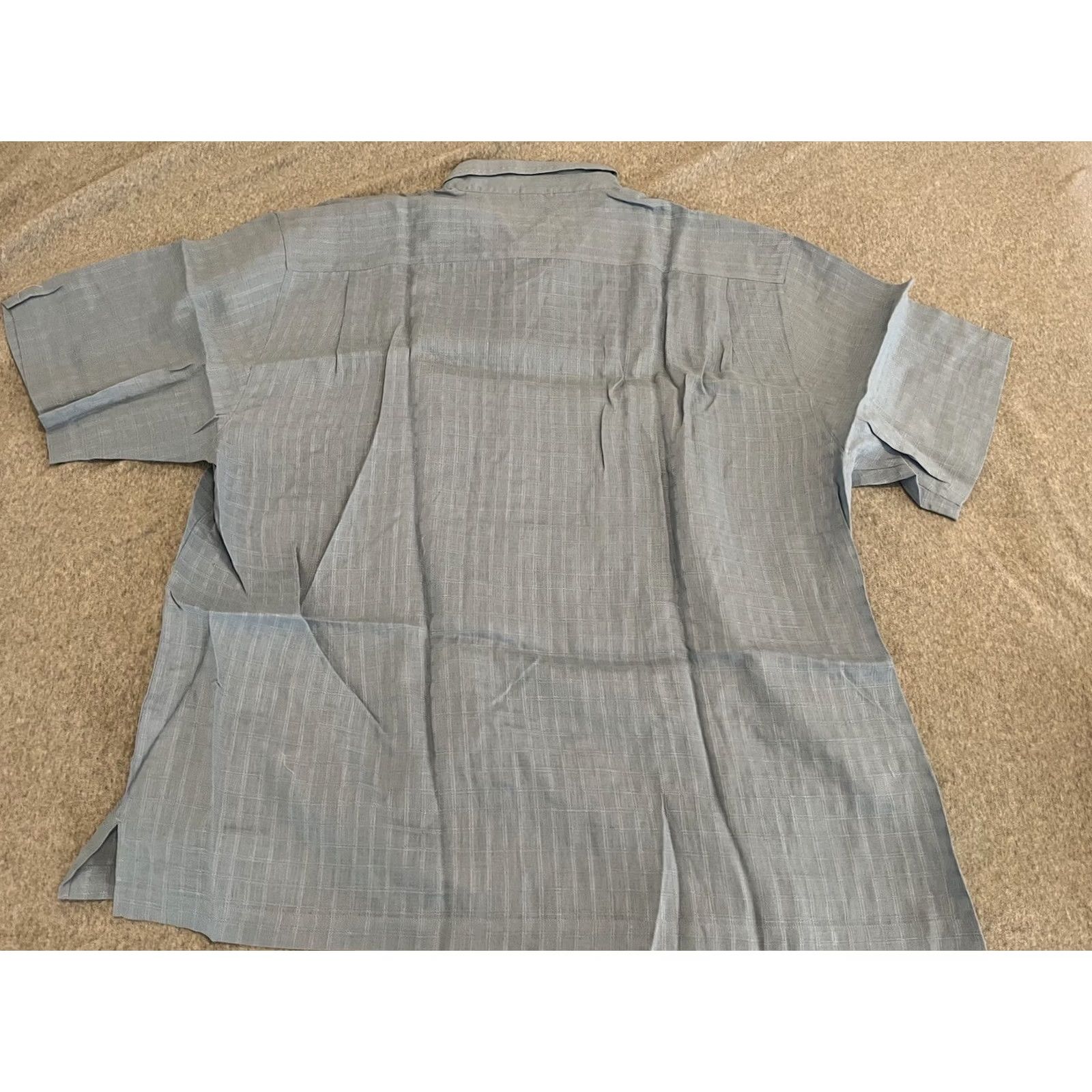 Nat Nast Nat Nast Linen Blue Shirt Mens 2XL Short Sleeve Button-Up Blue Mens 2XL Linen Shirt Nat Nast Linen Blue Shirt 2XL Mens Short Sleeve Button-Up Size US XXL / EU 58 / 5 - 4 Thumbnail