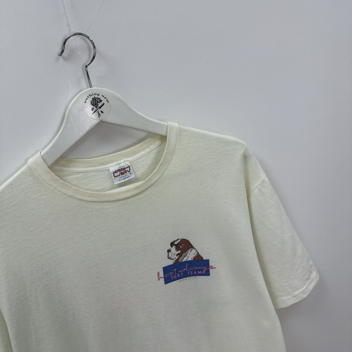 Vintage Vintage 90s Crazy Shirts Hawaii hot dogs surf team tee y2k Size US XL / EU 56 / 4 - 8 Thumbnail