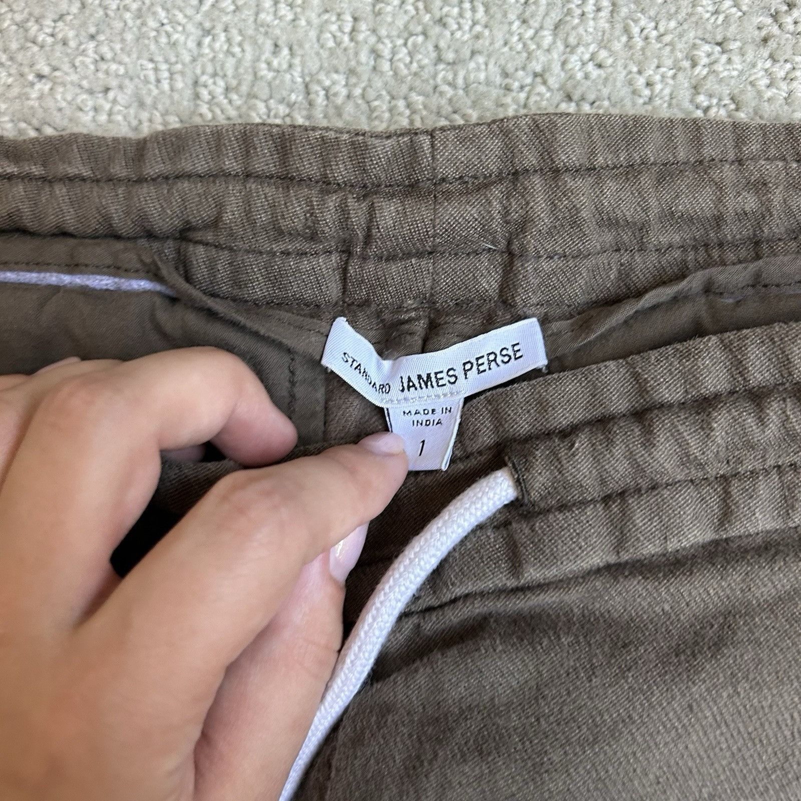 James Perse James Perse Womens Lounge Sweatpants Brown Athleisure Drawst Size 26" / US 2 / IT 38 - 7 Thumbnail