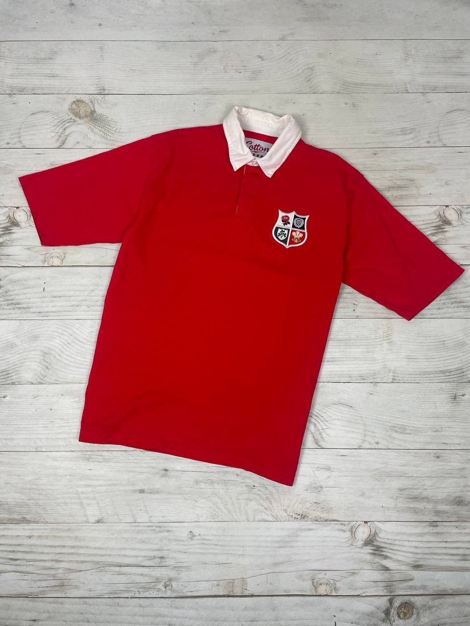 Vintage Vintage British and Irish 1989 Rugby Polo Shirt Jersey Size US L / EU 52-54 / 3 - 1 Thumbnail