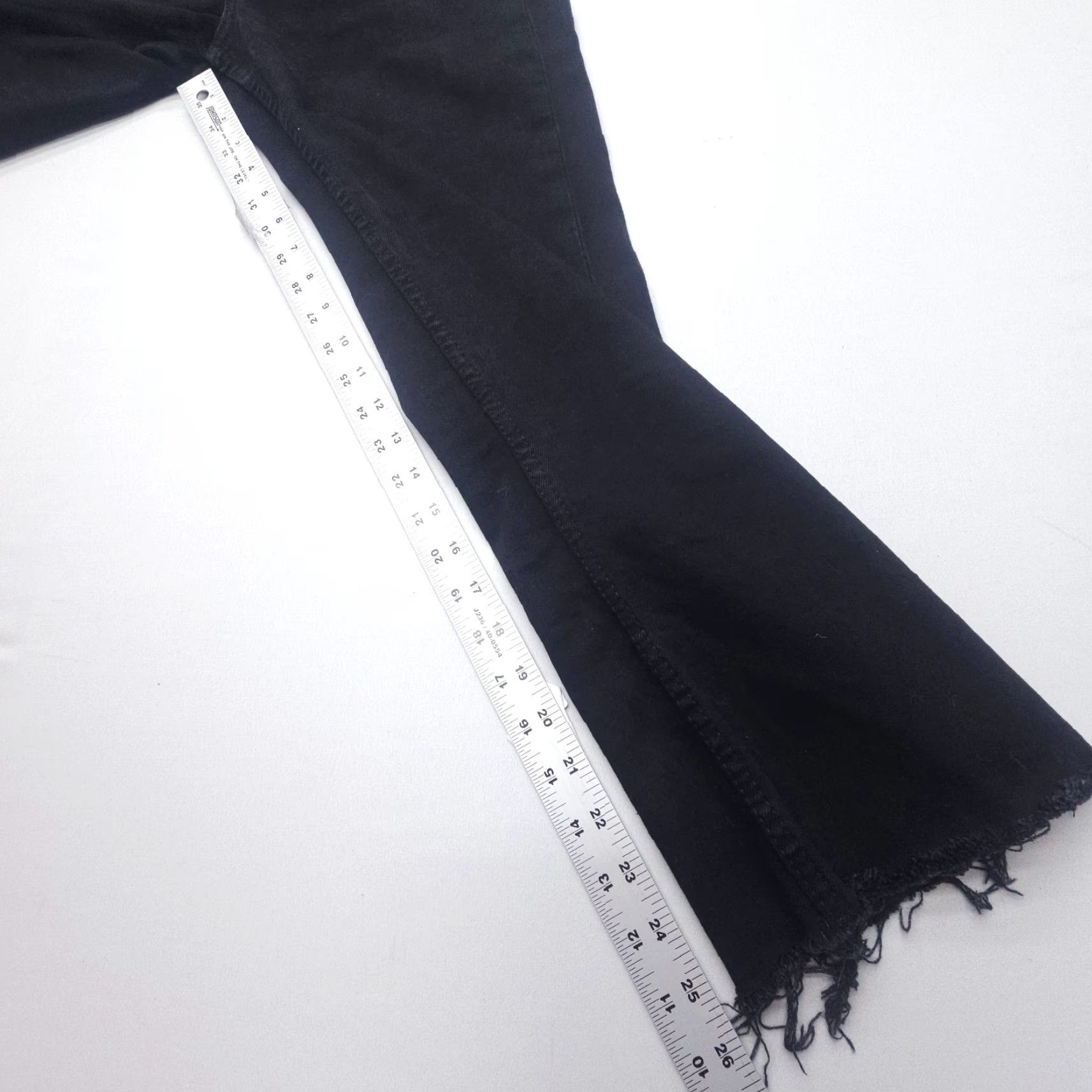 Zara Zara Jeans Straight Black Dark Wash 8 25" Inseam Denim Cotton Blend 5-Pocket Regular Stretch Vintage No Logo Women's Jeans Size 30" / US 8 / IT 44 - 6 Thumbnail