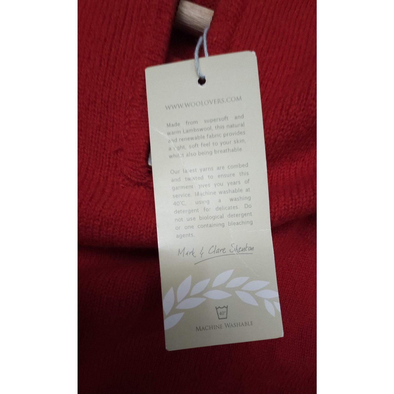 Other Woolovers Large Men’s 100% Lambswool 1/3 Zip Neck Jumper Red Size US L / EU 52-54 / 3 - 6 Thumbnail