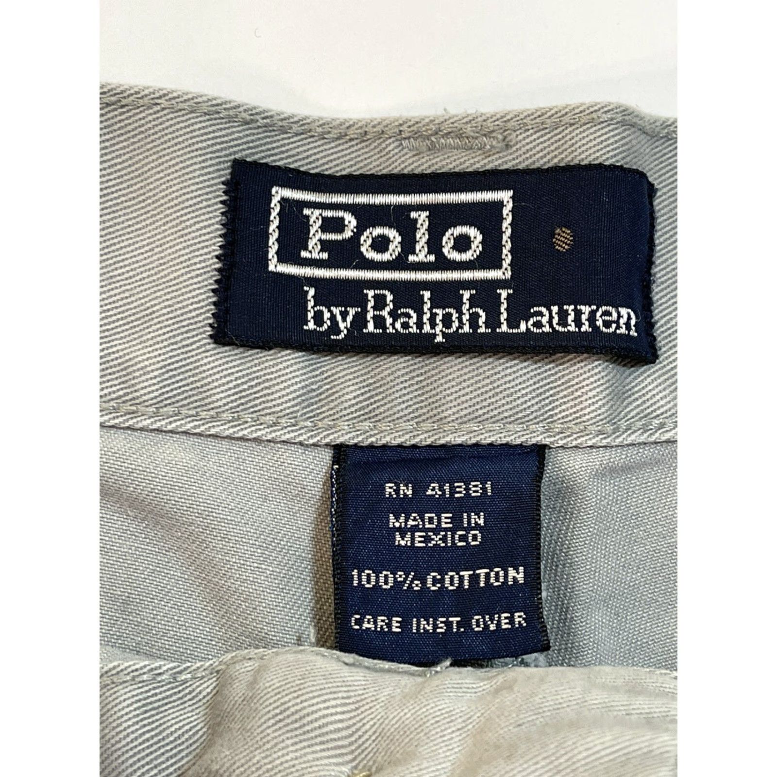 Polo Ralph Lauren VINTAGE Polo Ralph Lauren Pants Mens 32 Gray Flat Front Cotton Chino Preppy 90s Mens Size US XS / EU 42 / 0 - 2 Thumbnail