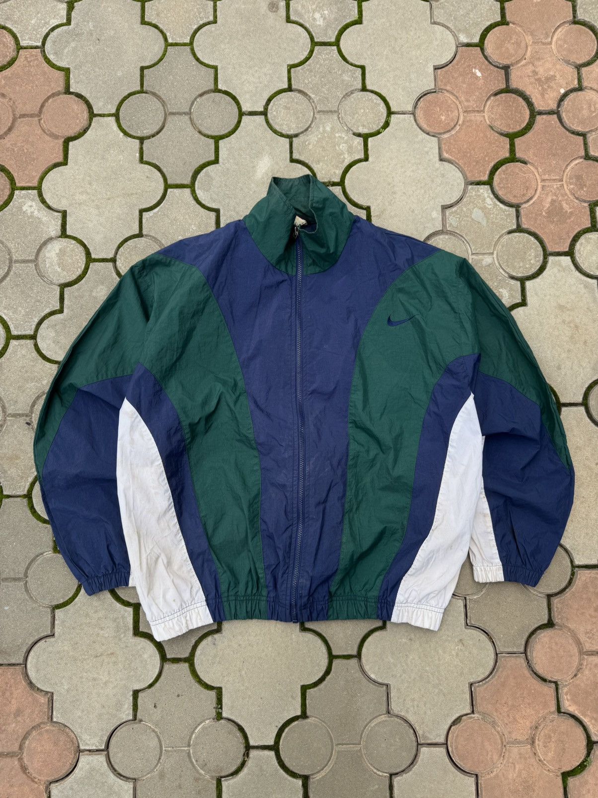 Nike Vintage 90s Nike Nylon Track Jacket Y2K Size US L / EU 52-54 / 3 - 1 Thumbnail